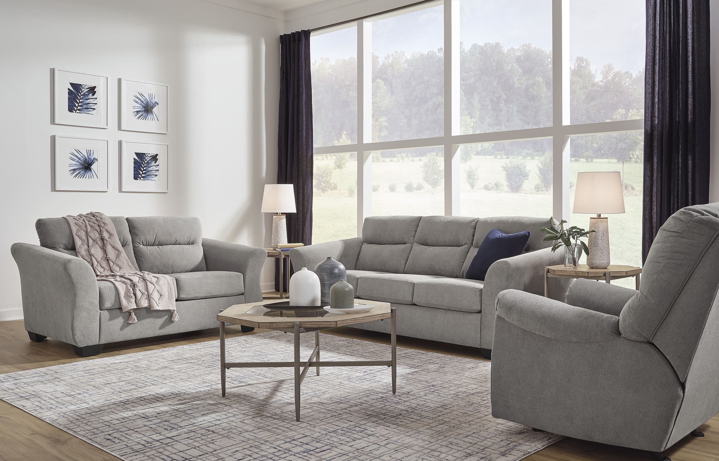 Miravel Polyester Living Room Set