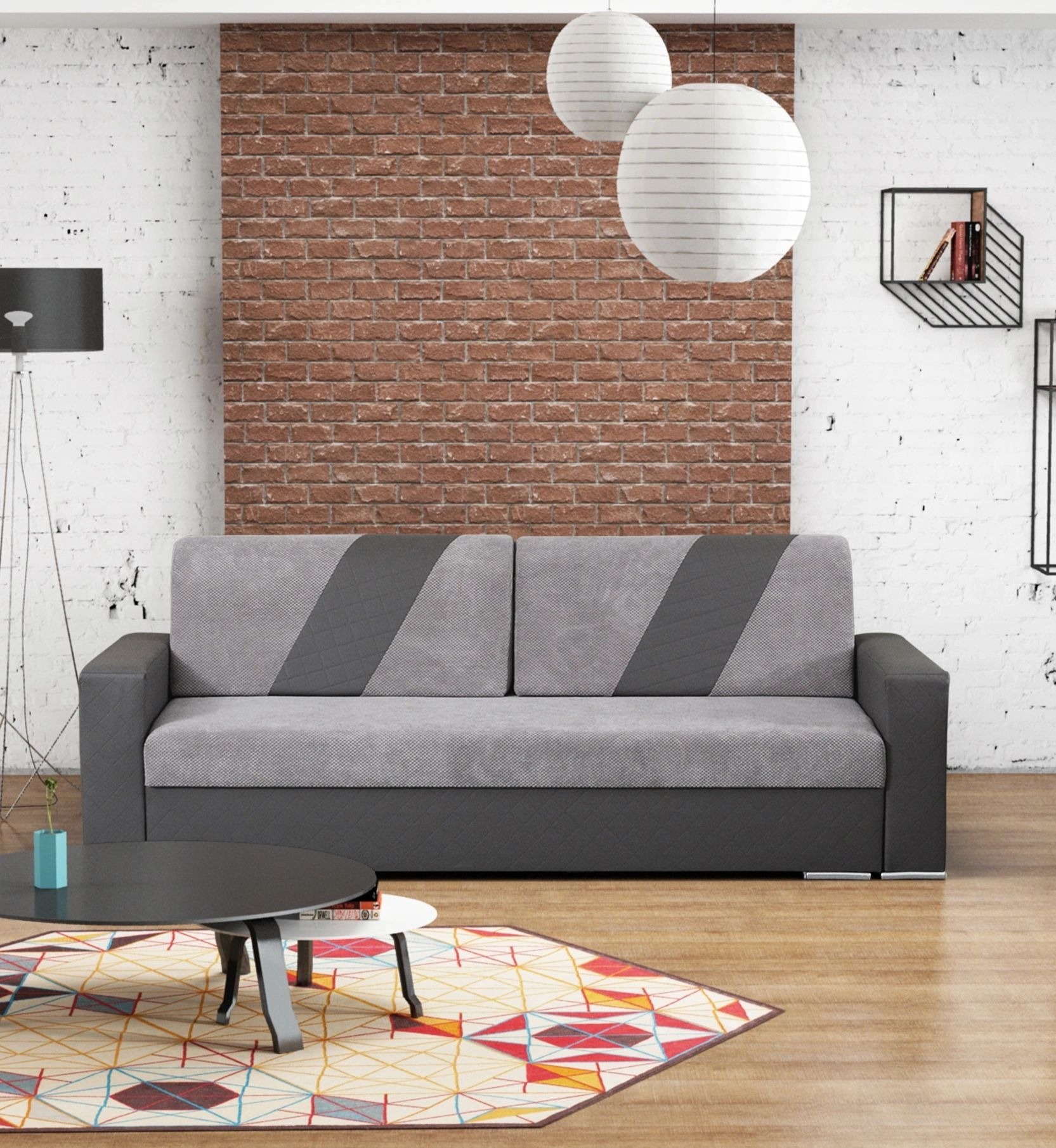 Ines Fabric Convertible Sleeper Sofa