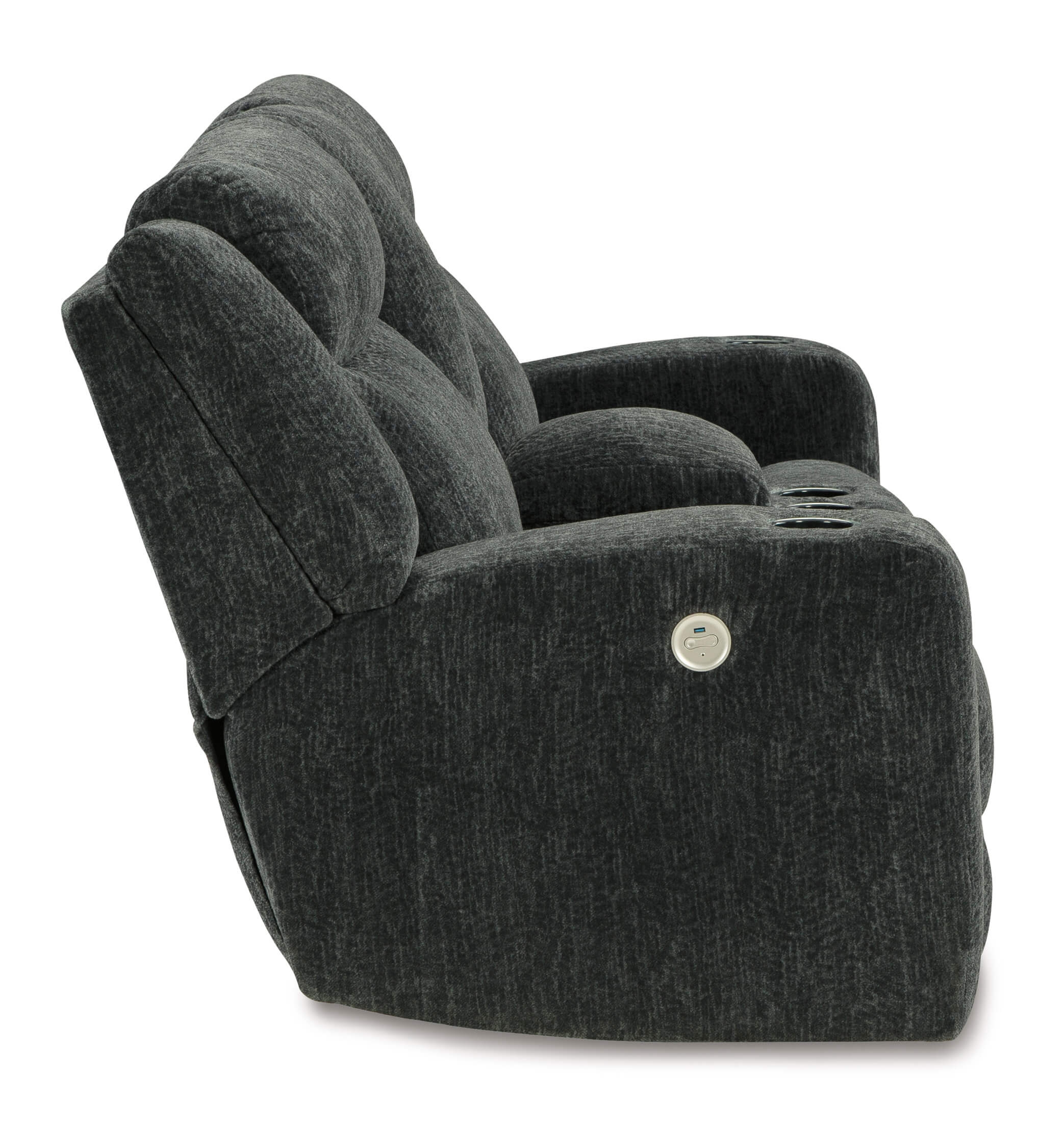Ashley Martinglenn Polyester Reclining loveseat side