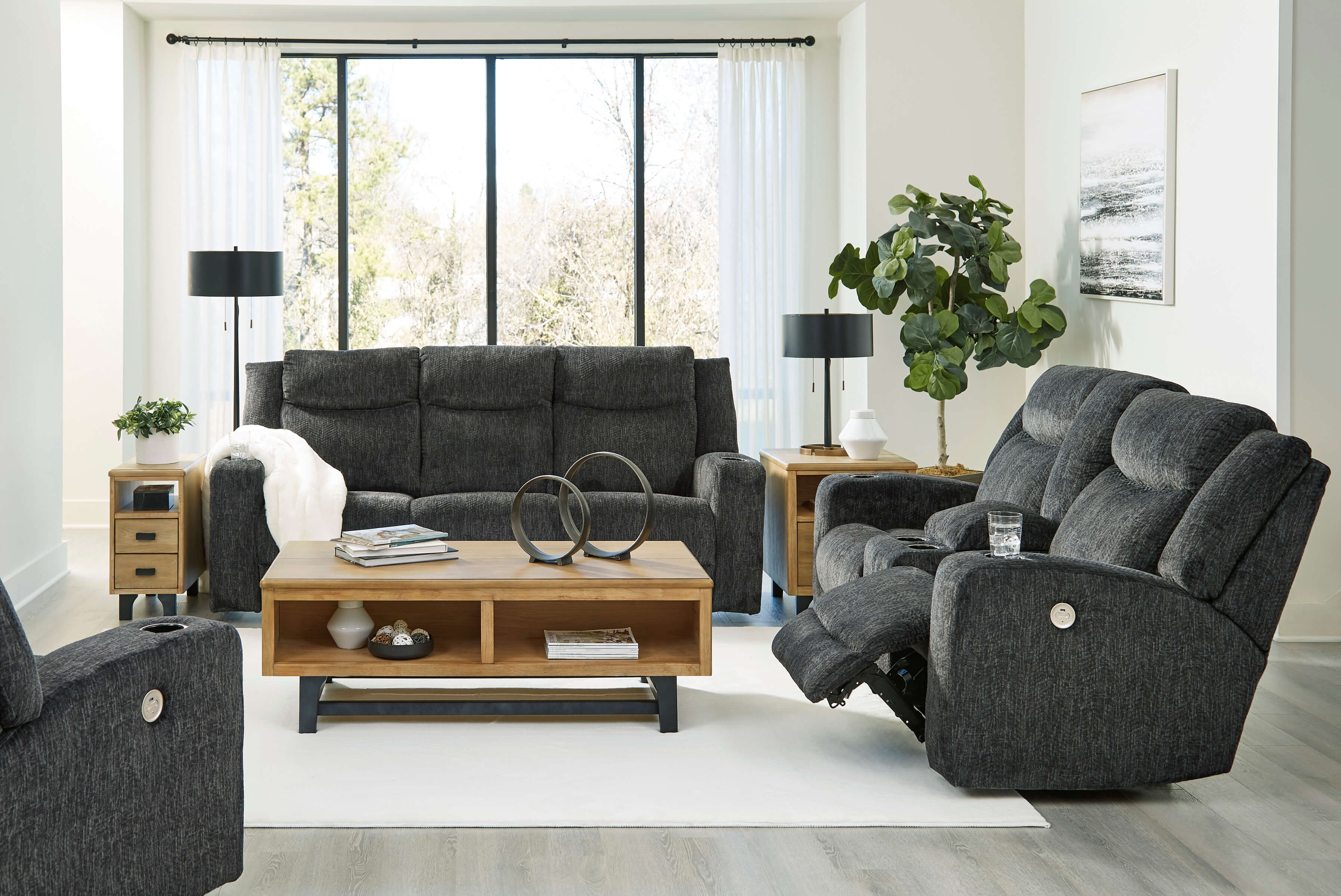 Ashley Martinglenn Reclining Sofa Living Room Set