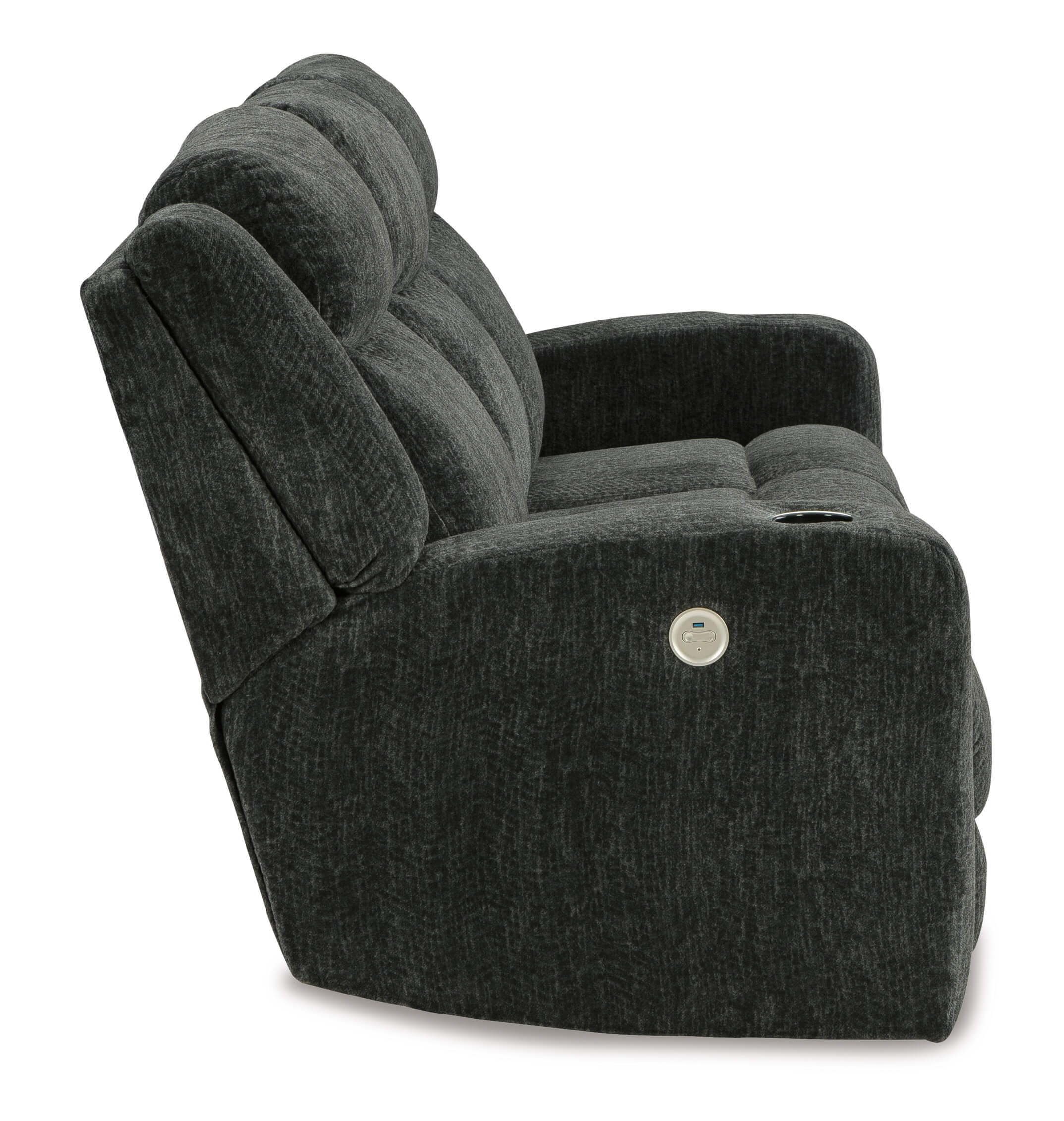 Ashley Martinglenn Polyester Reclining Sofa side