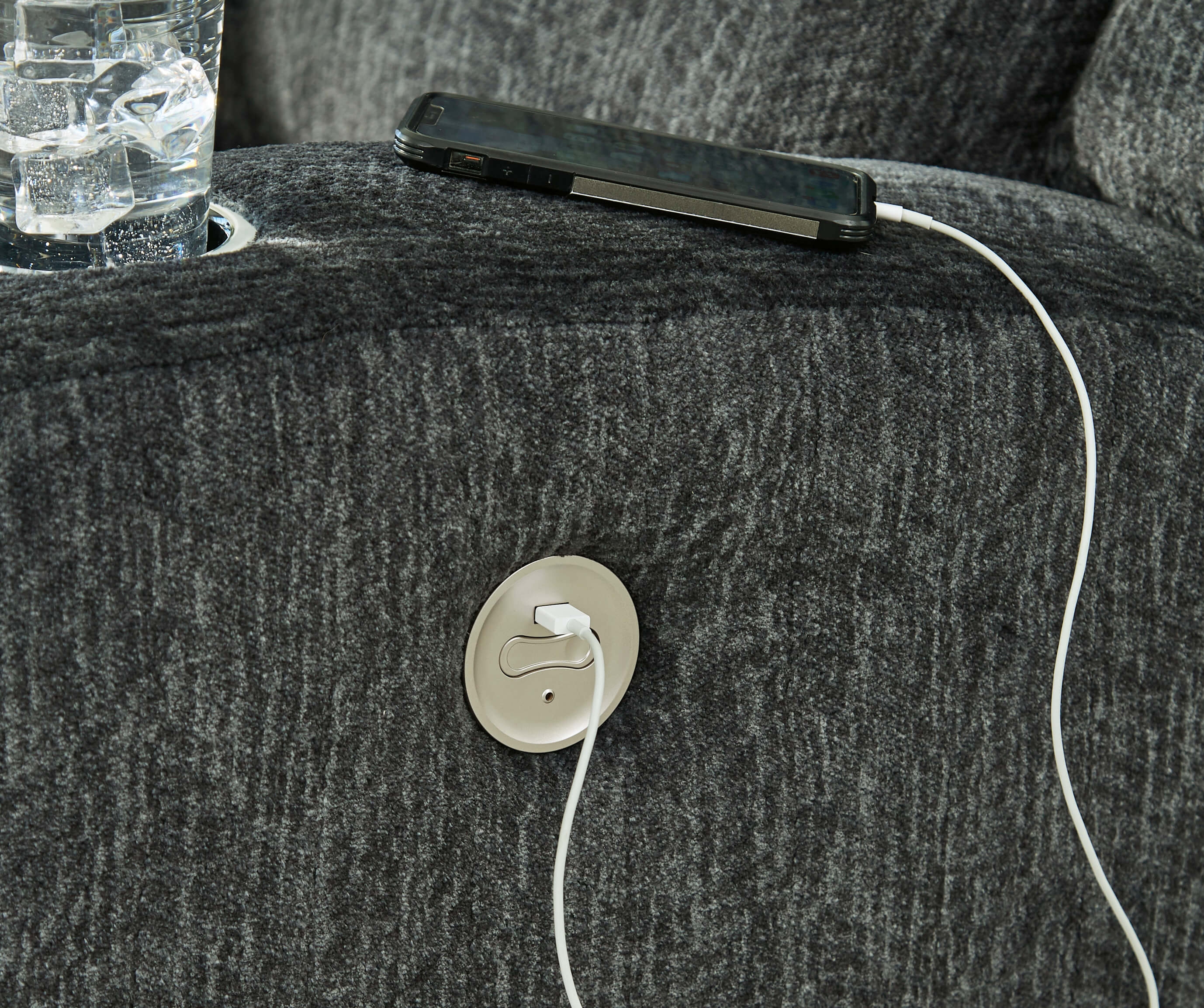 Ashley Martinglenn Reclining Sofa USB Point