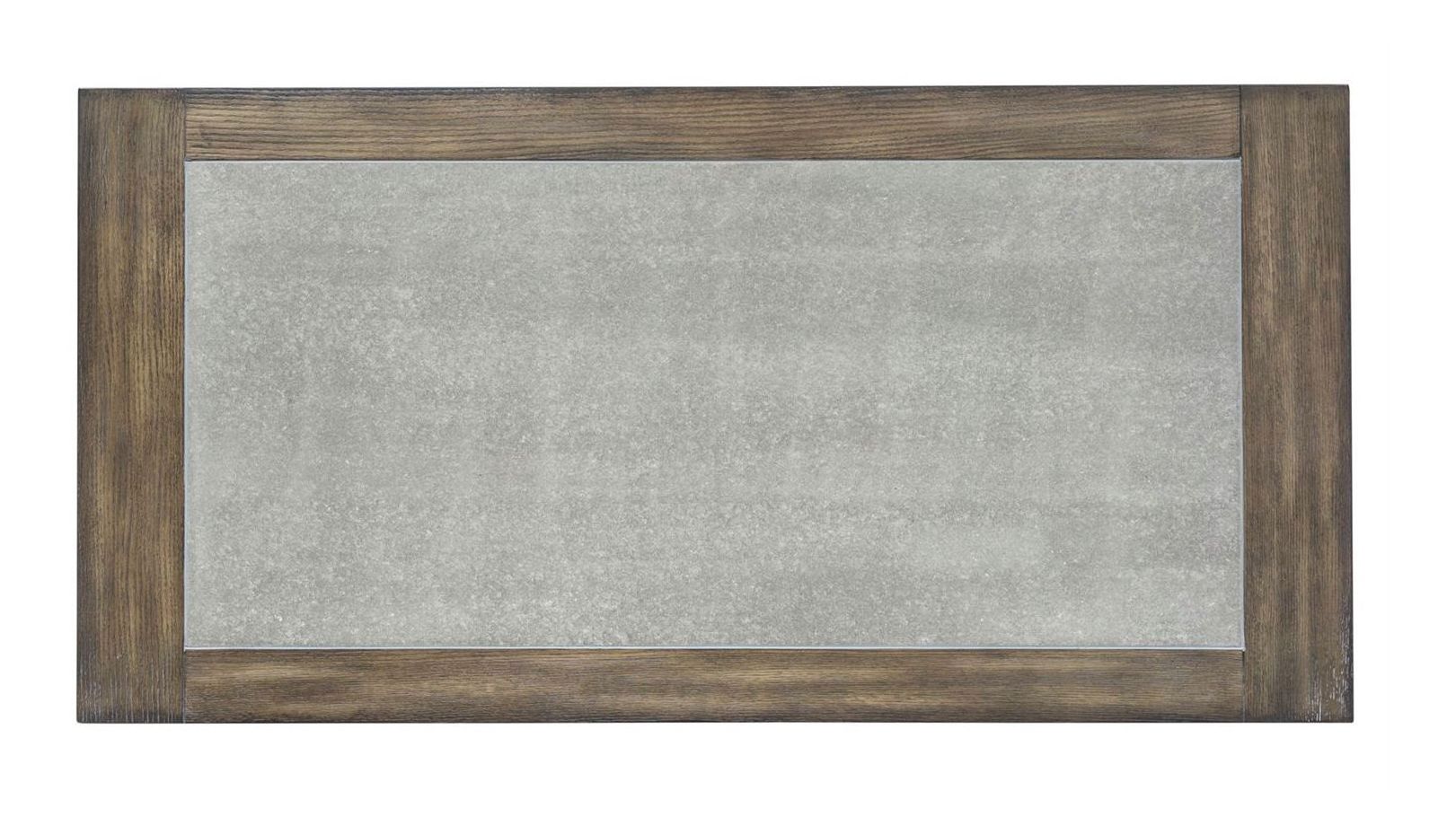Stone Brook Rectangular Concrete/Wood 3-Drawer Laptop Desk