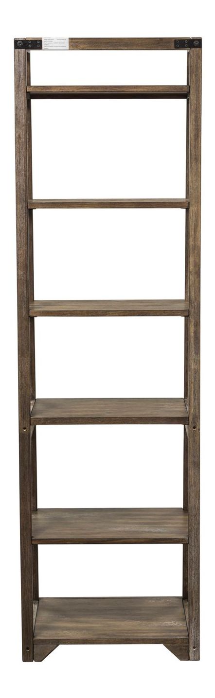 Stone Brook Wood 6-Tier Leaning Bookcase