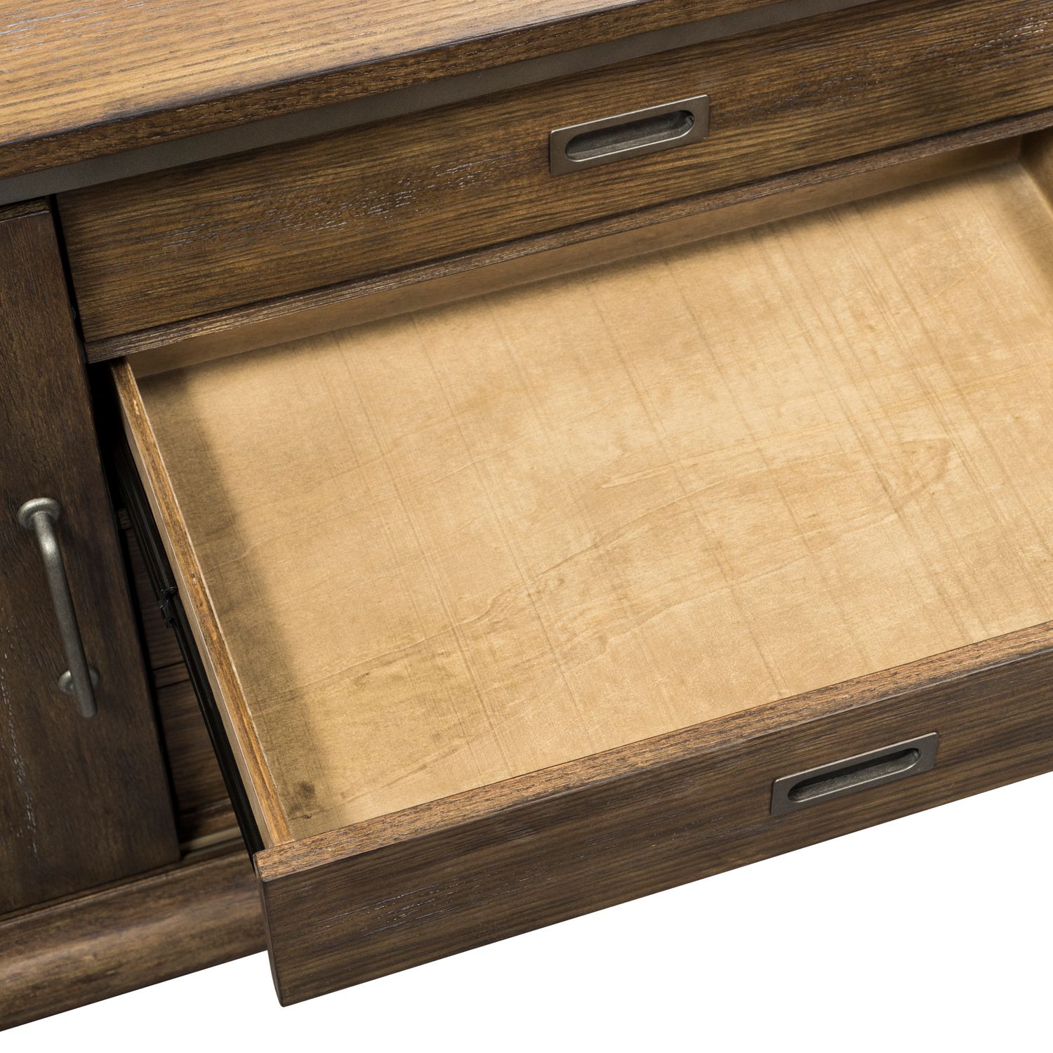 Stone Brook Wood 4-Drawer 1-Sliding Door Jr Executive Credenza Set