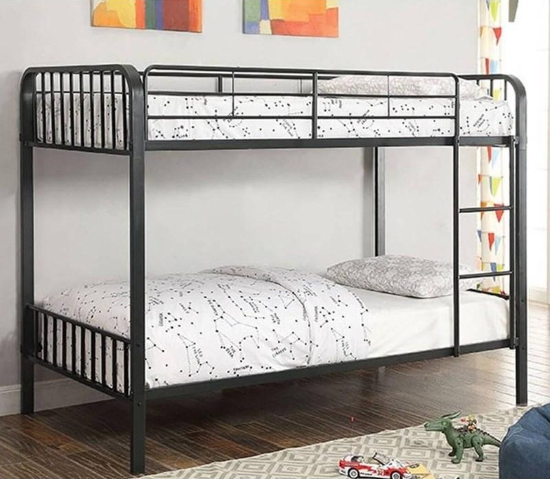 Clement Metal Bunk Bed, Twin Size
