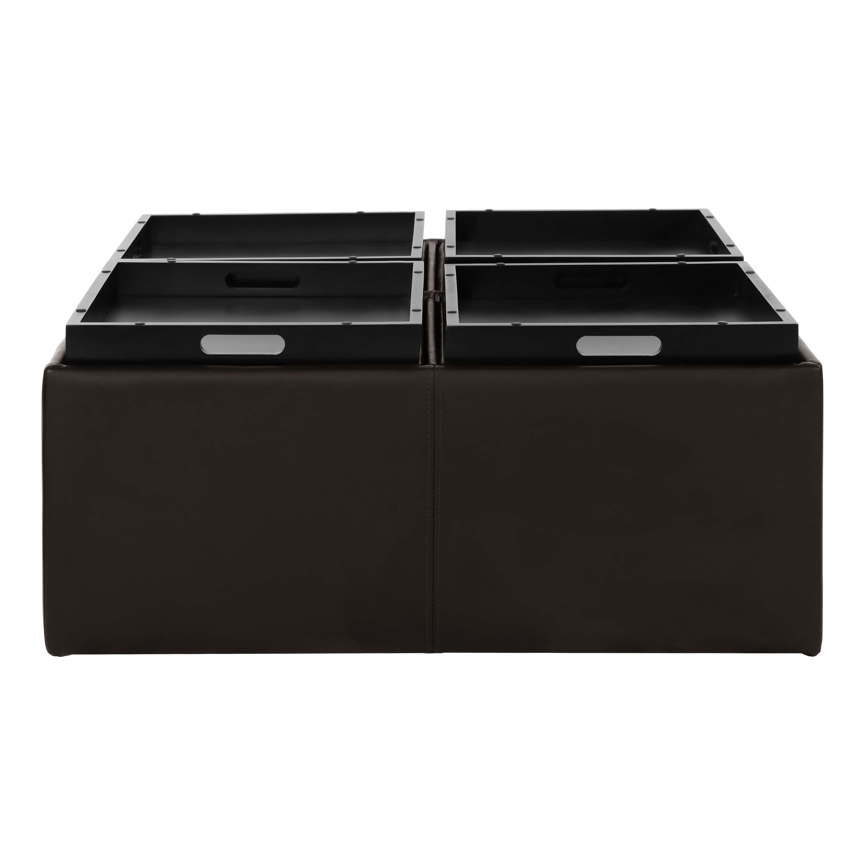 Kaitlyn Leatherette Ottoman