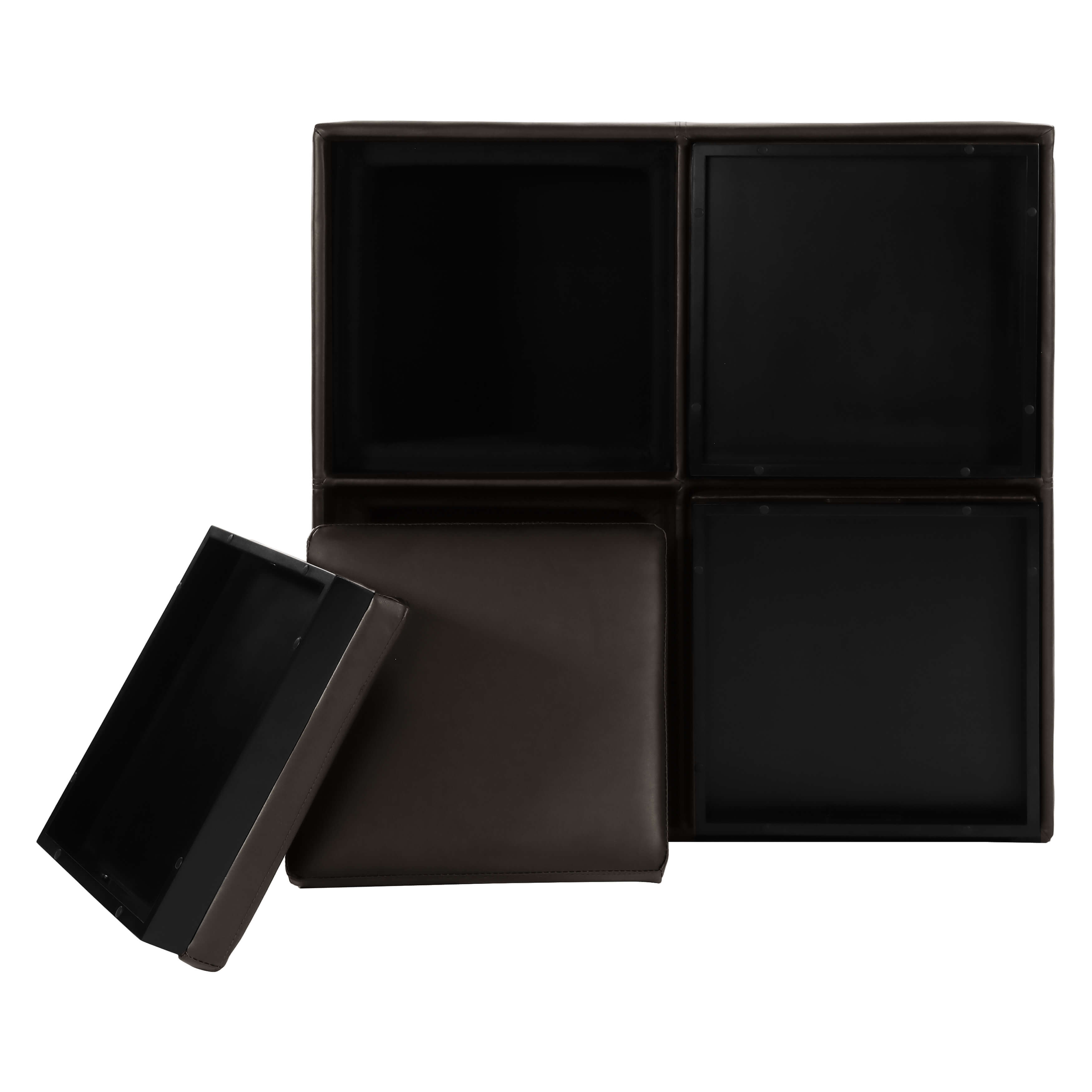 Kaitlyn Leatherette Ottoman