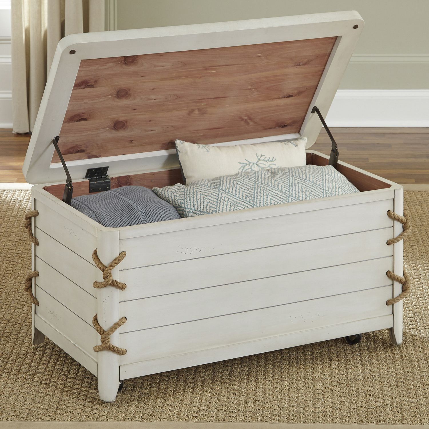 Dockside Wood Storage Trunk