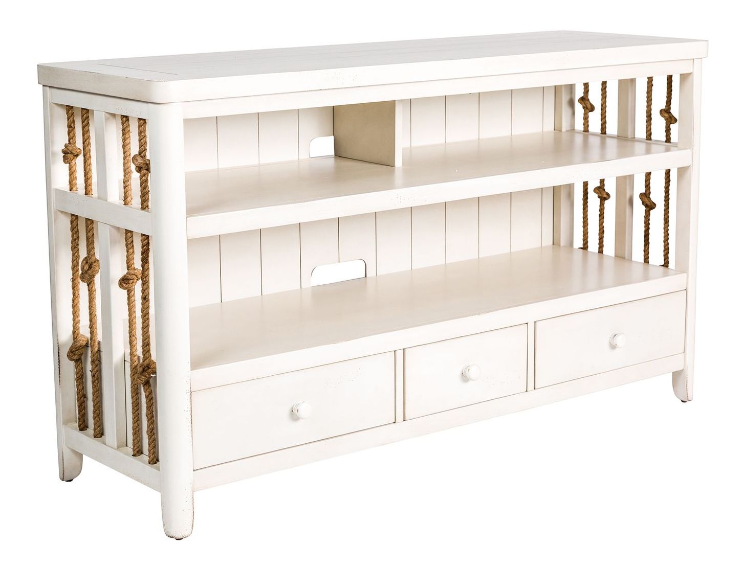 Dockside 55-inch Wood 3-Drawer TV Console
