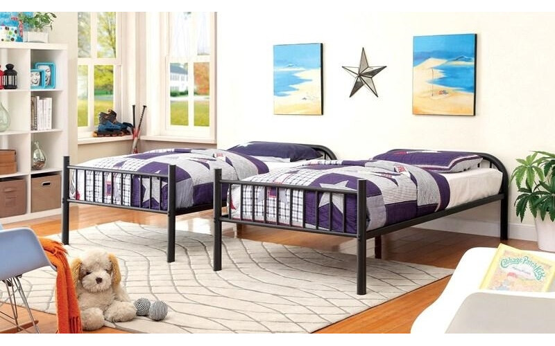 Rainbow Metal Bunk Bed, Twin Size