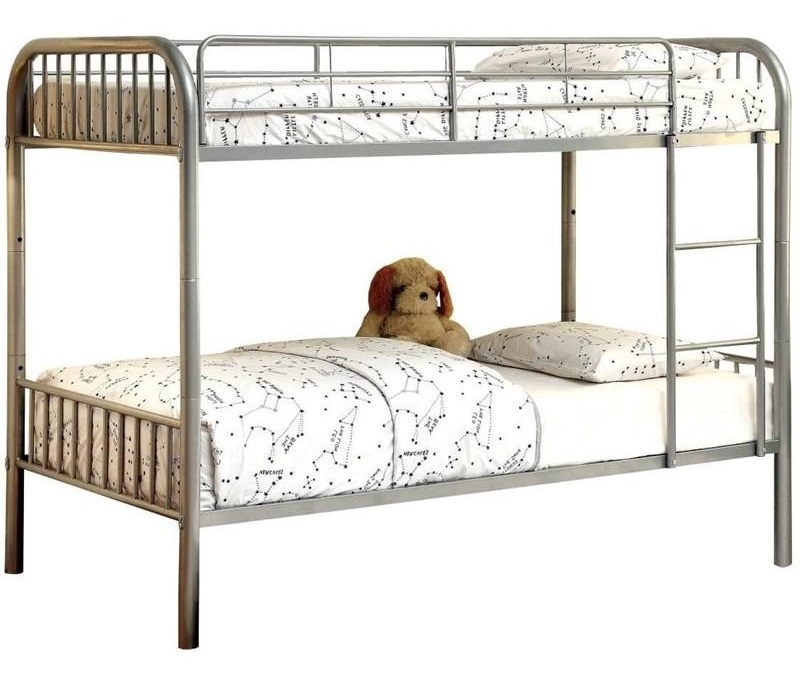 Rainbow Metal Bunk Bed, Twin Size