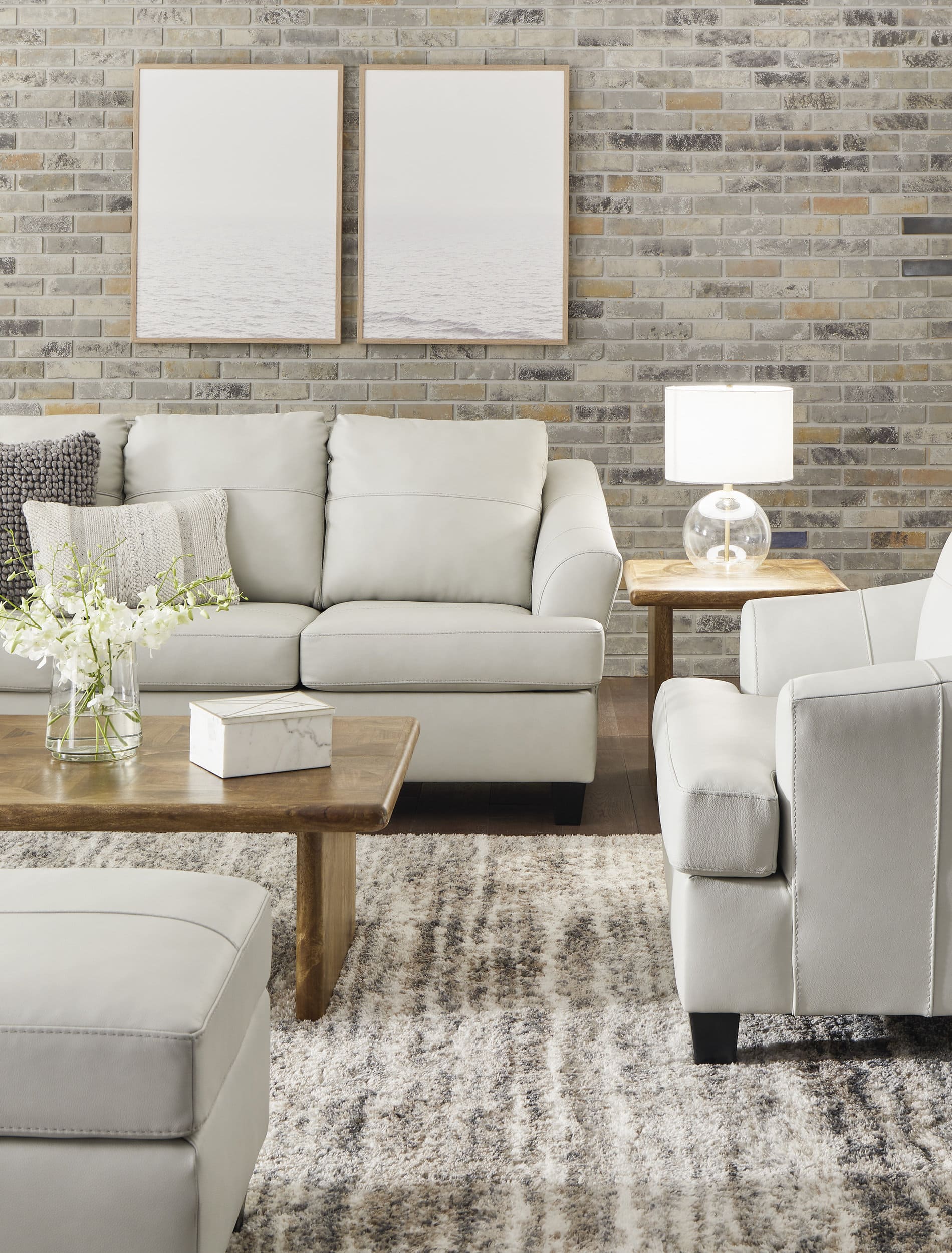Genoa Leather/PVC Sofa