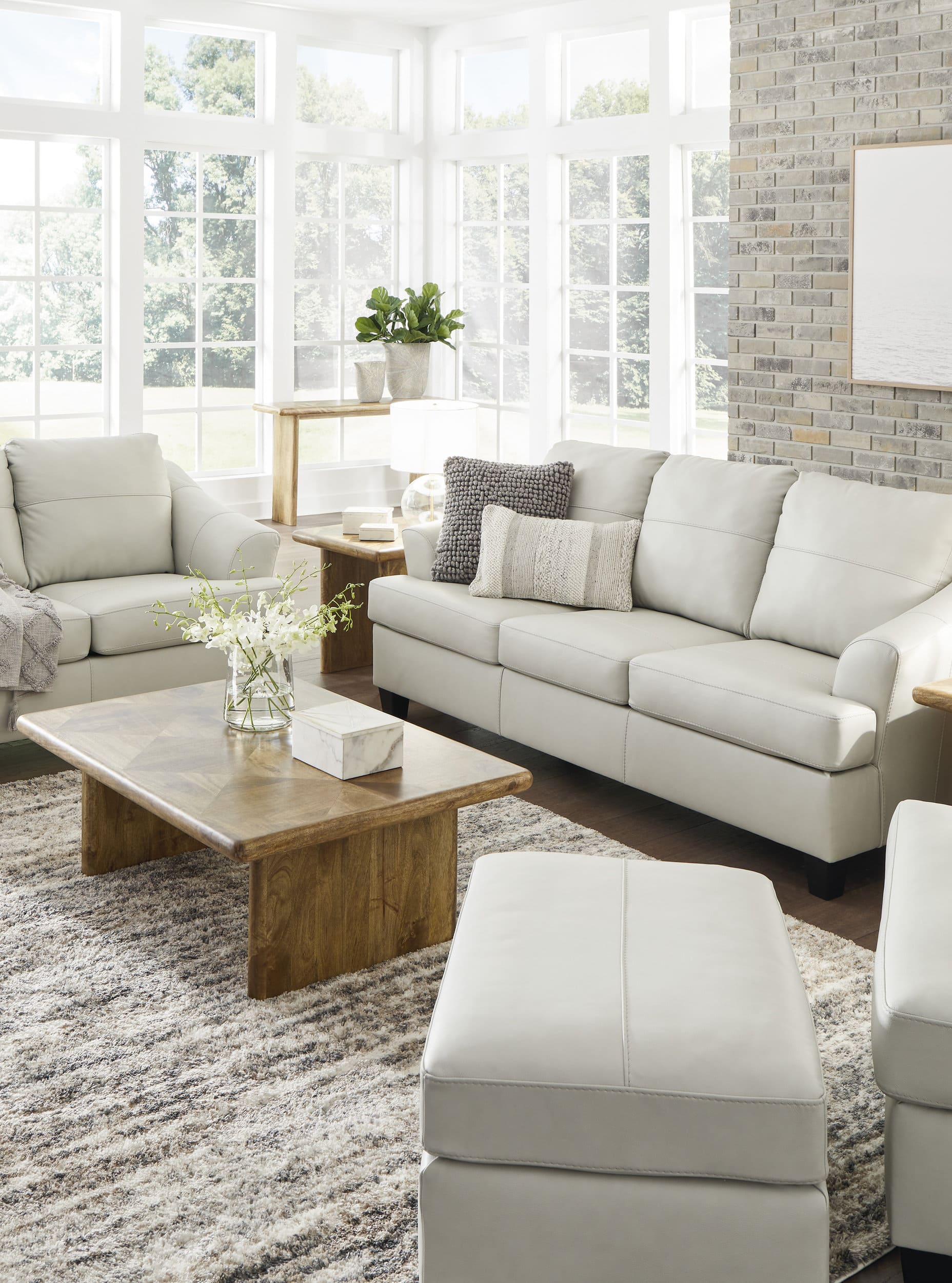 Genoa Leather/PVC Sofa