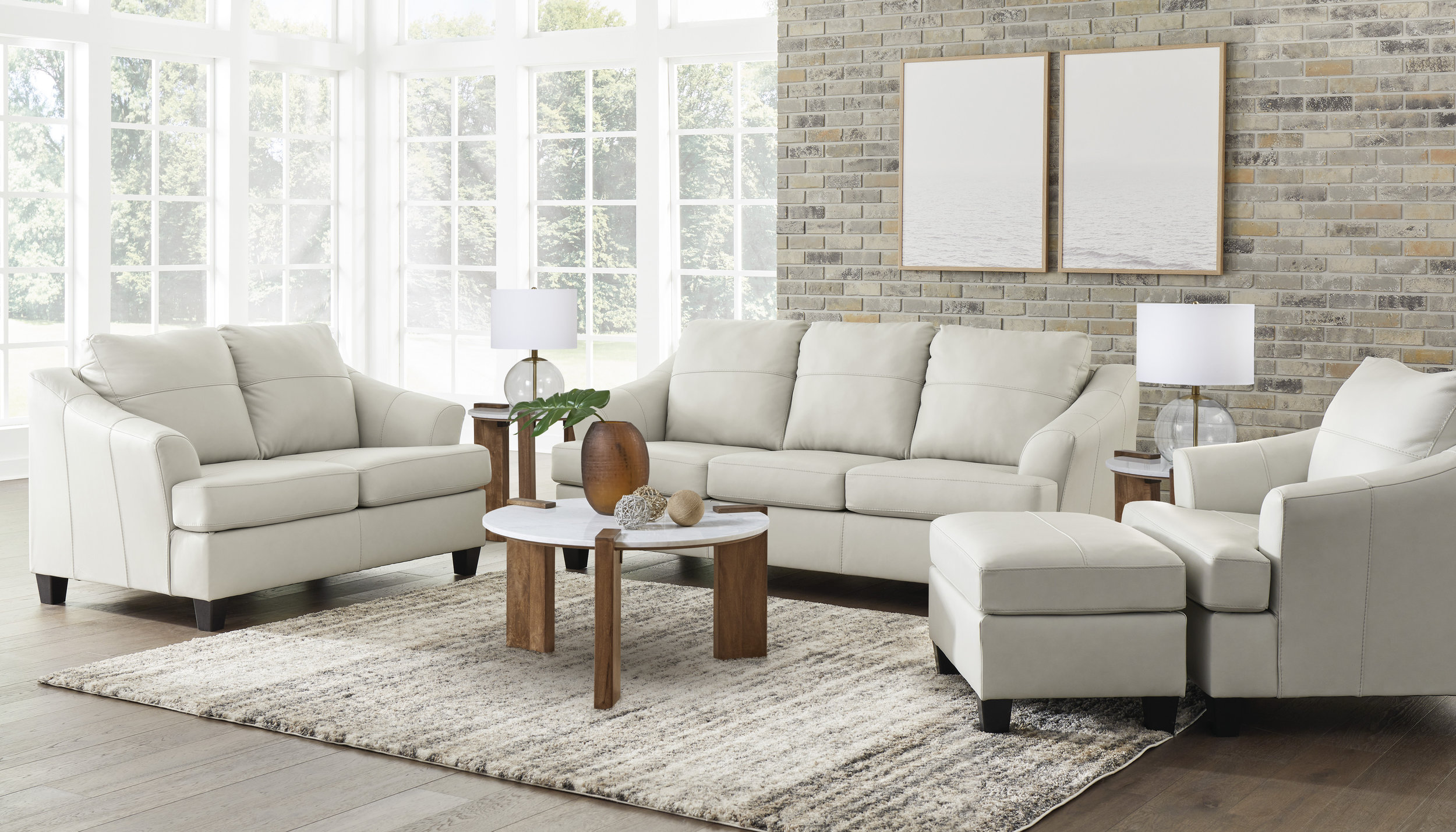 Genoa Leather/PVC Queen Sofa Sleeper
