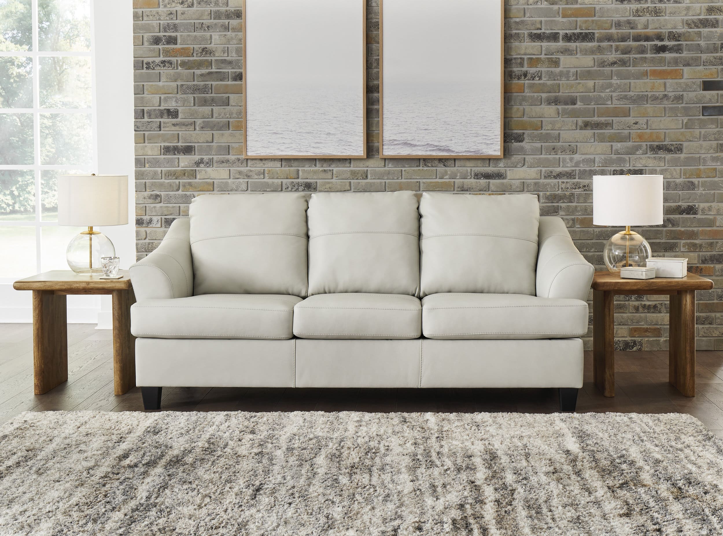 Genoa Leather/PVC Queen Sofa Sleeper