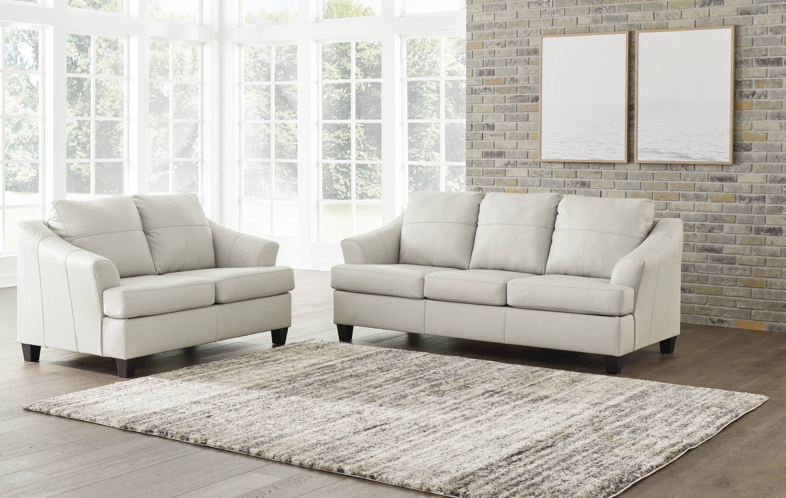Genoa Leather/PVC Queen Sofa Sleeper