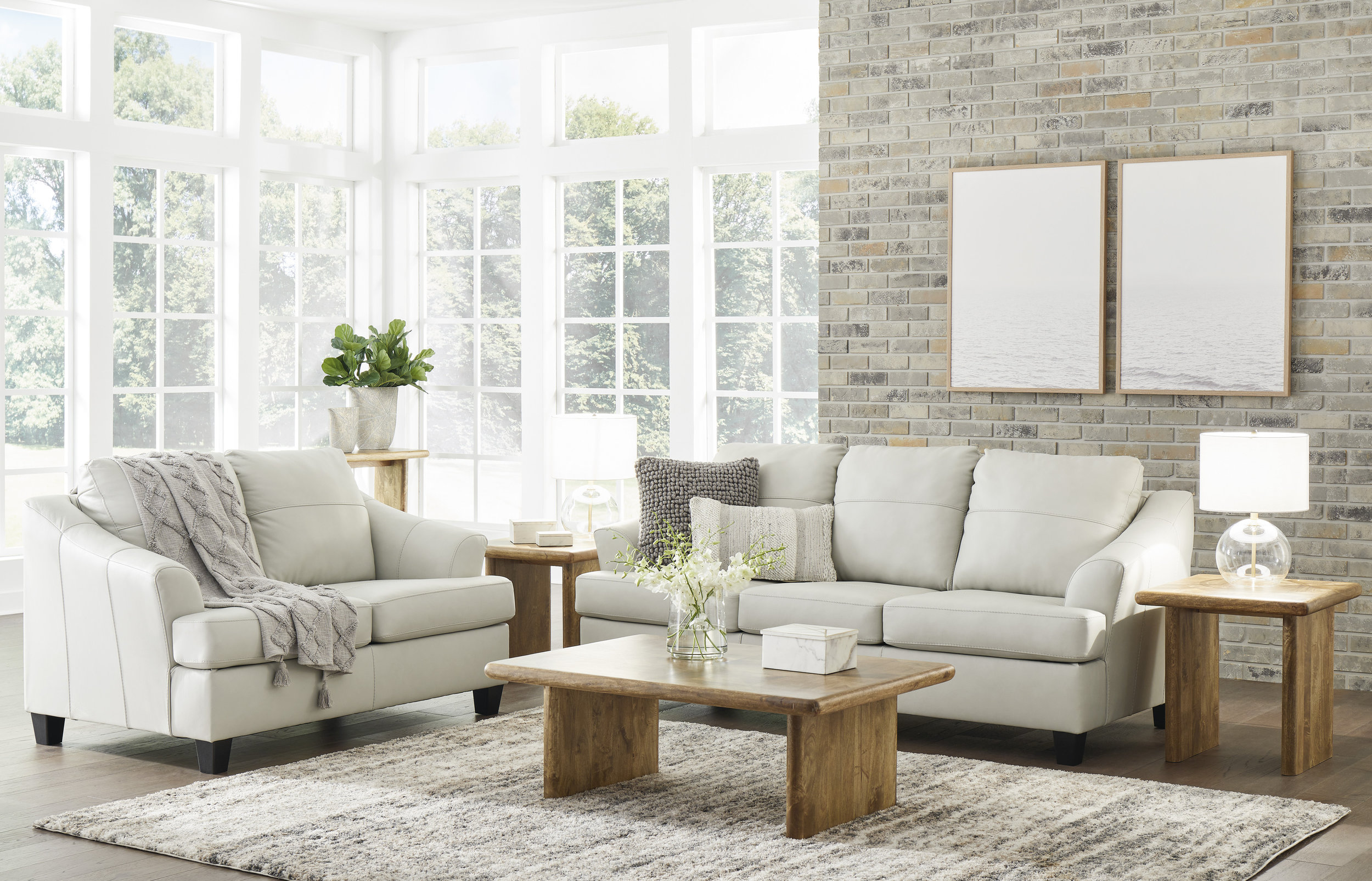 Genoa Leather/PVC Queen Sofa Sleeper