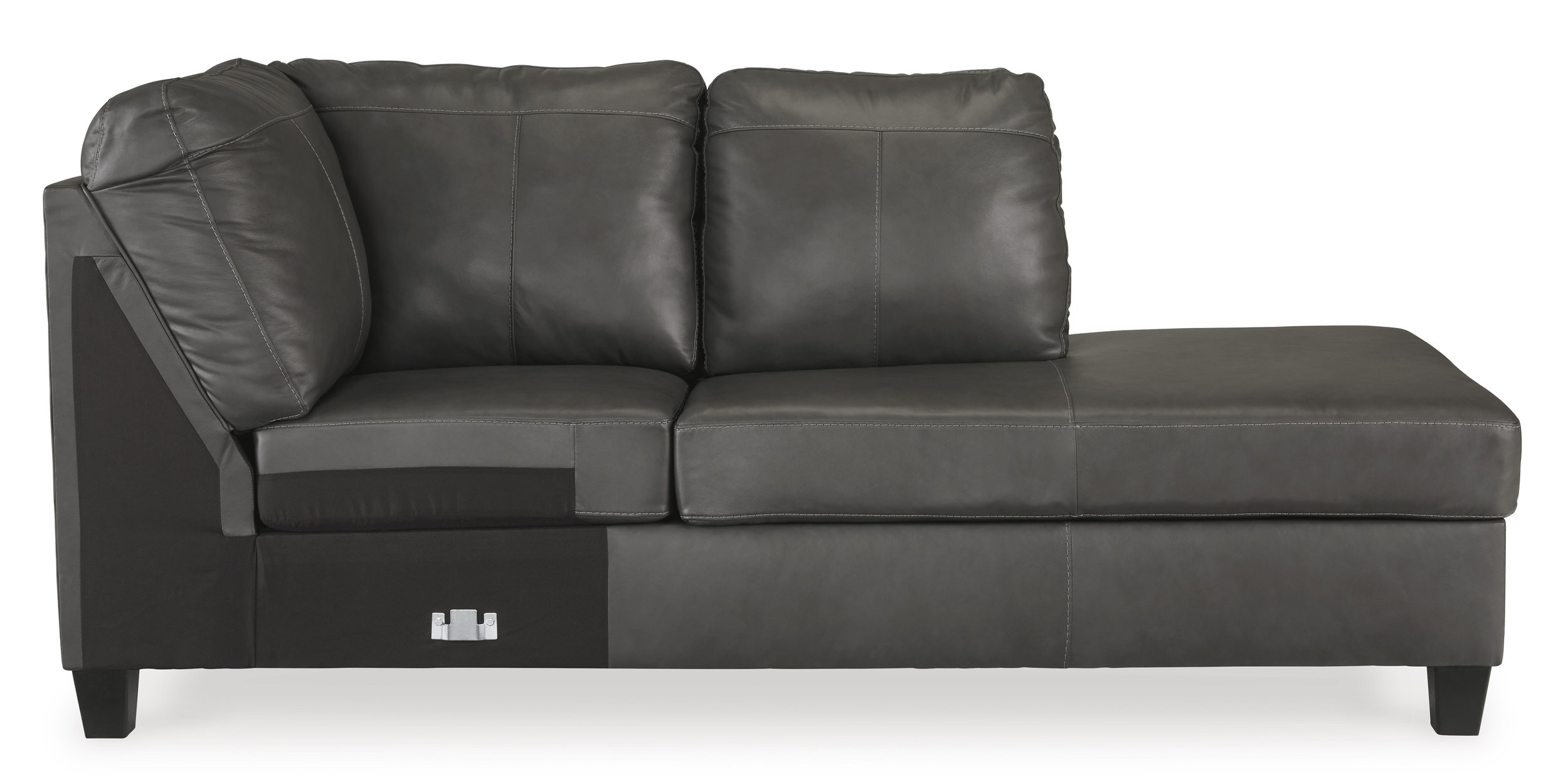 Valderno L-Shaped Leather 2-Piece Sectional with RAF Chaise
