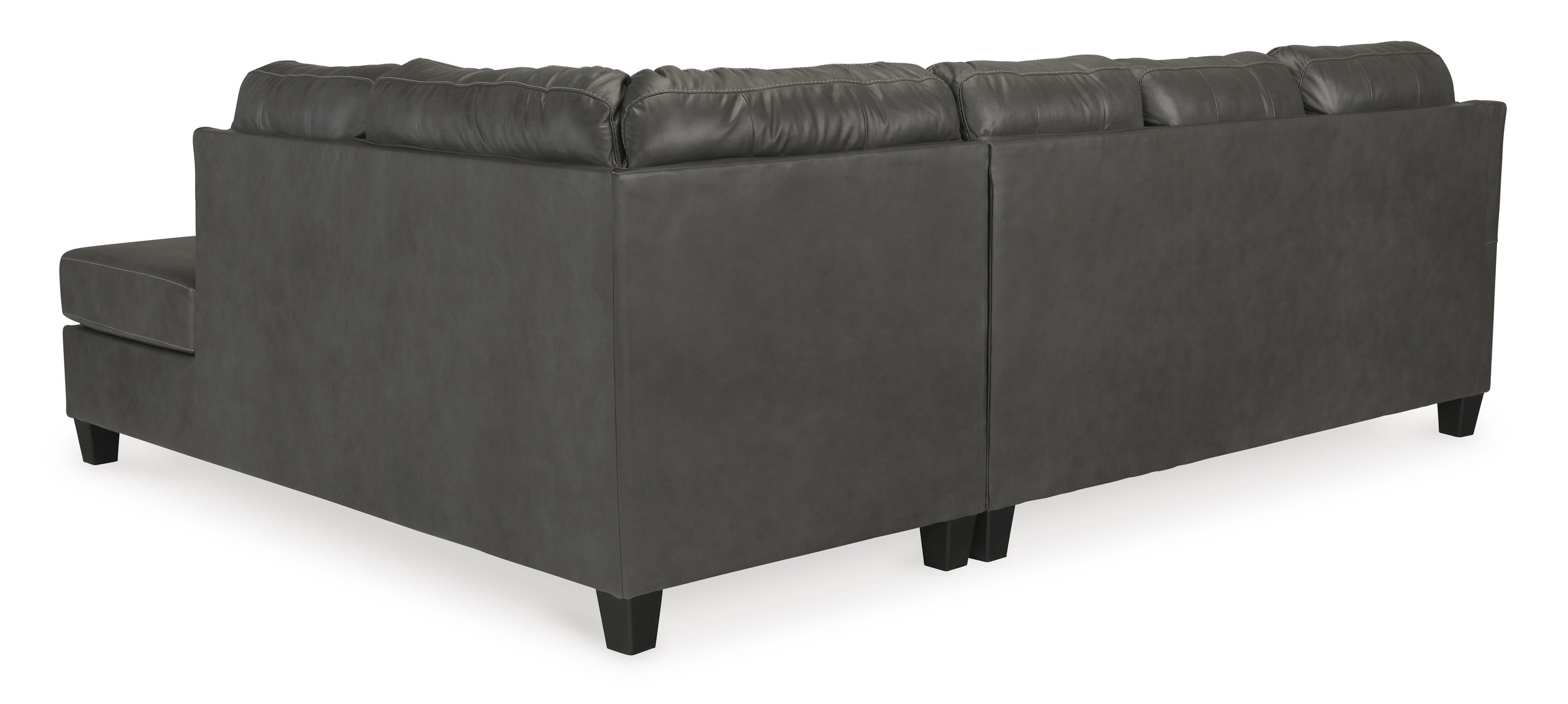 Valderno L-Shaped Leather 2-Piece Sectional with RAF Chaise