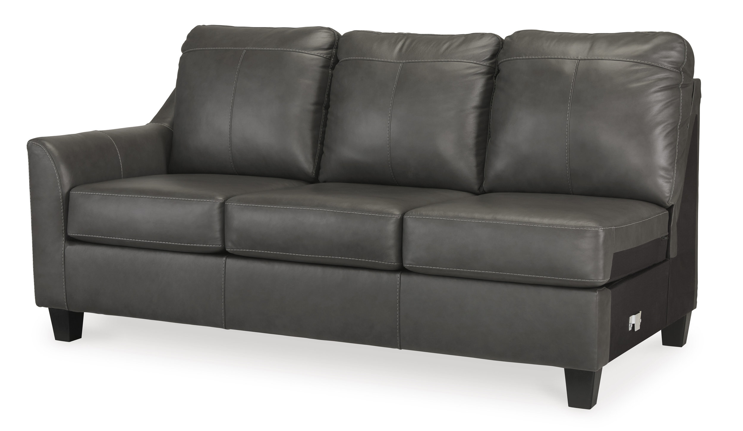 Valderno L-Shaped Leather 2-Piece Sectional with RAF Chaise