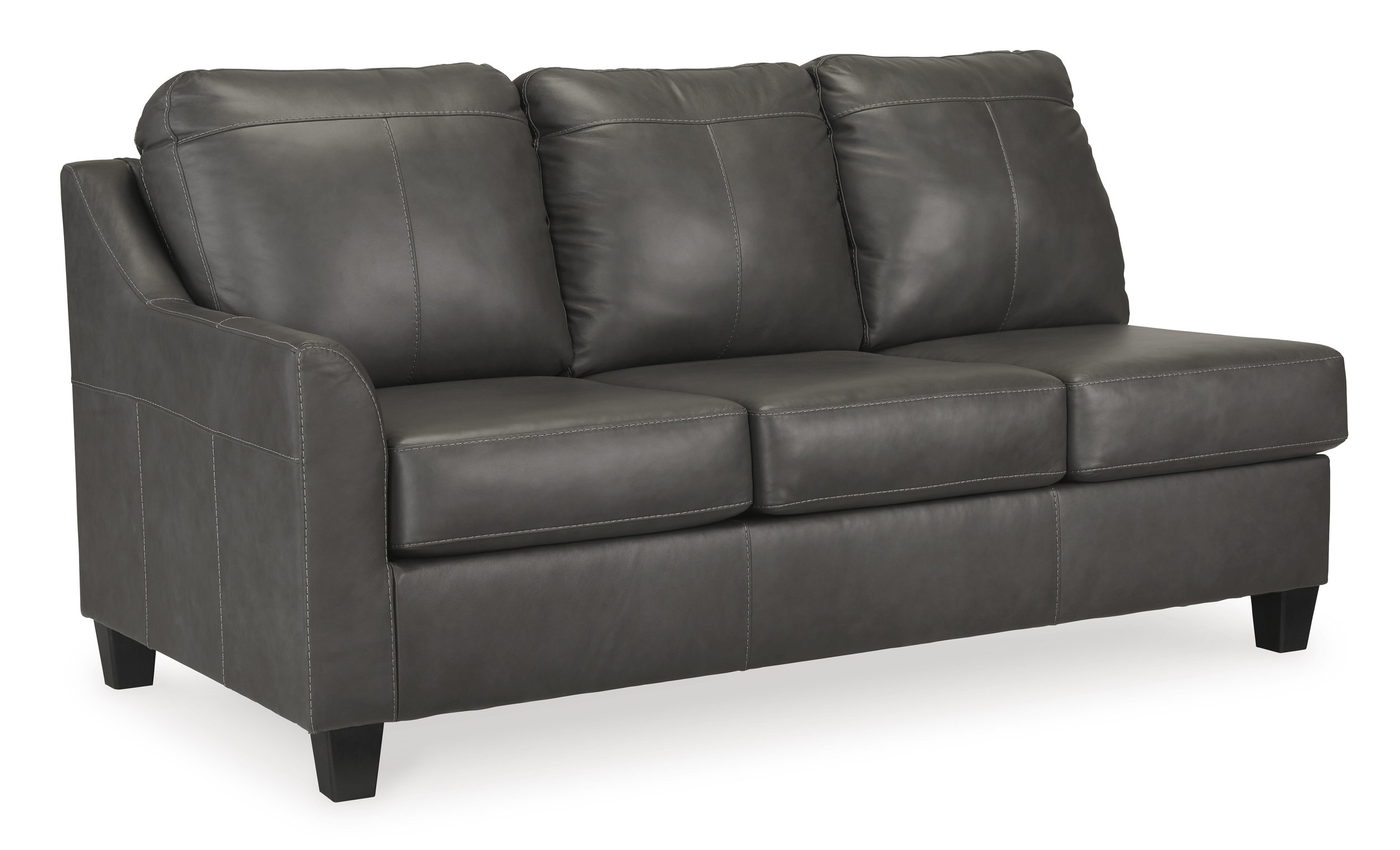 Valderno L-Shaped Leather 2-Piece Sectional with RAF Chaise