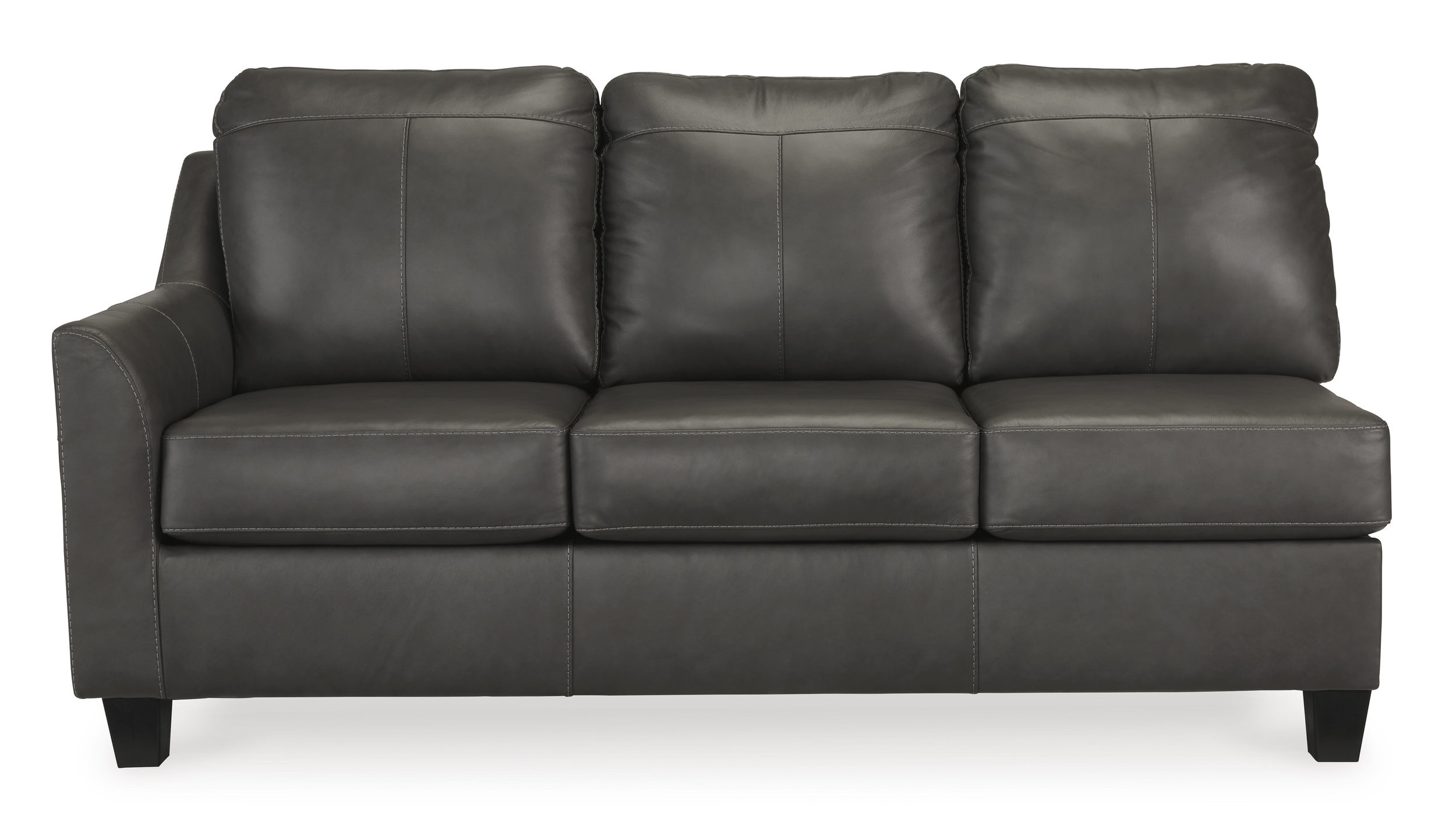 Valderno L-Shaped Leather 2-Piece Sectional with RAF Chaise