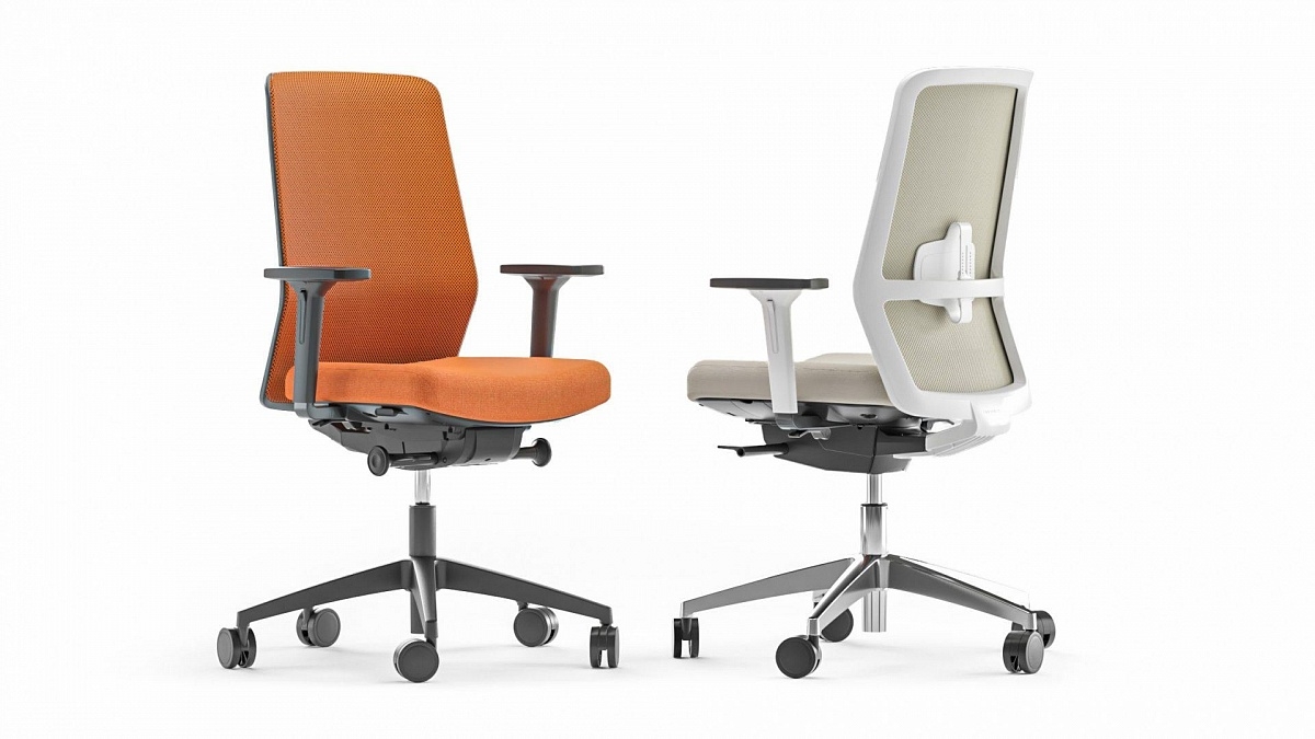 NARBUTAS Surf Office Orange And White Armchair