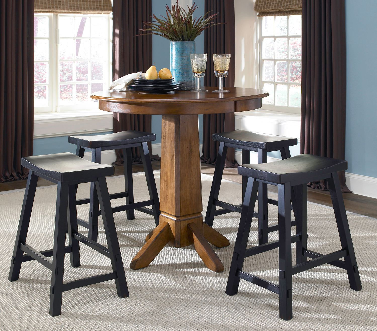 Creations Wood 24-inch Sawhorse Counter Stool