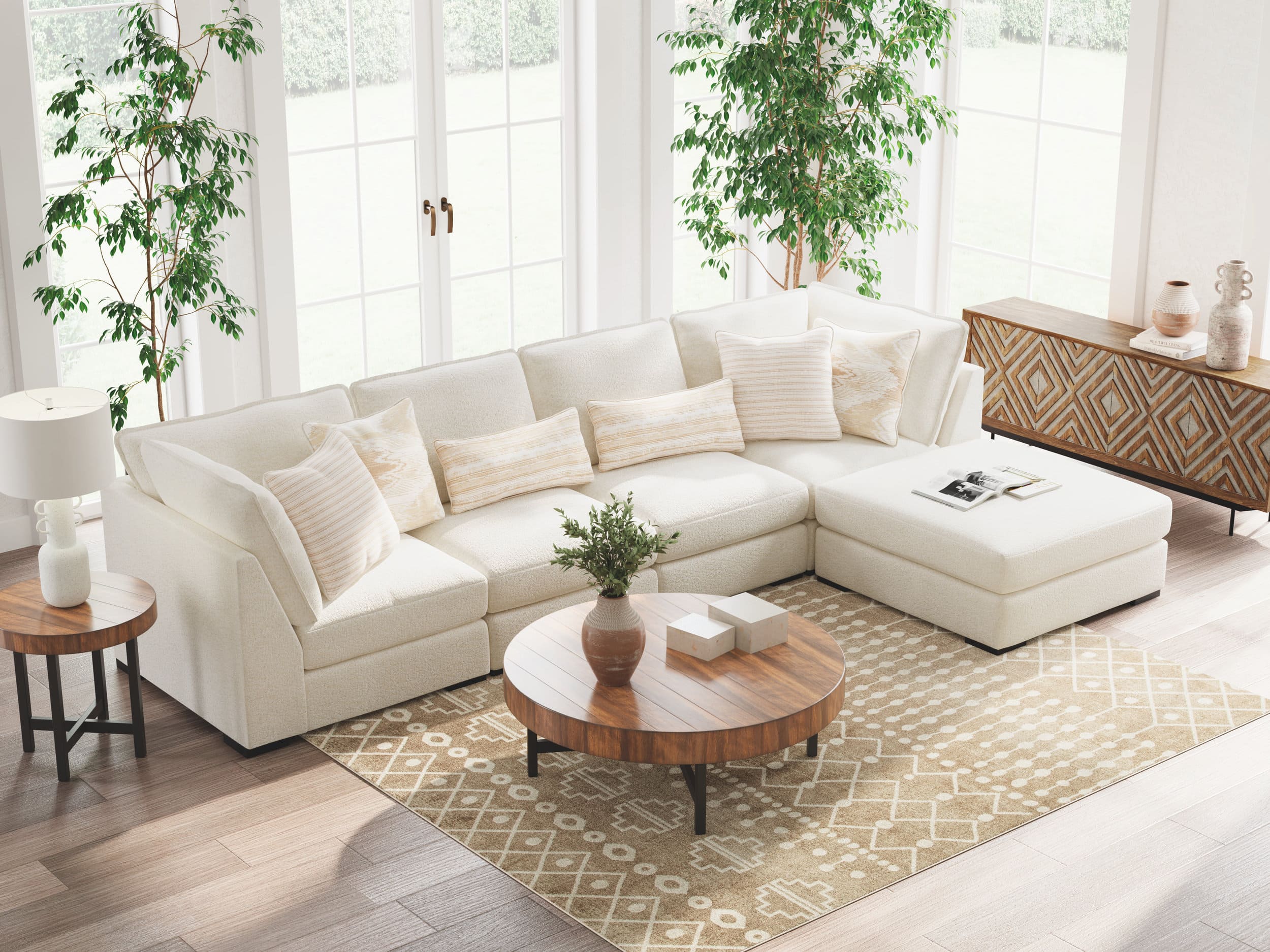 Donelson Creek Polyester 4-Piece Modular Sofa