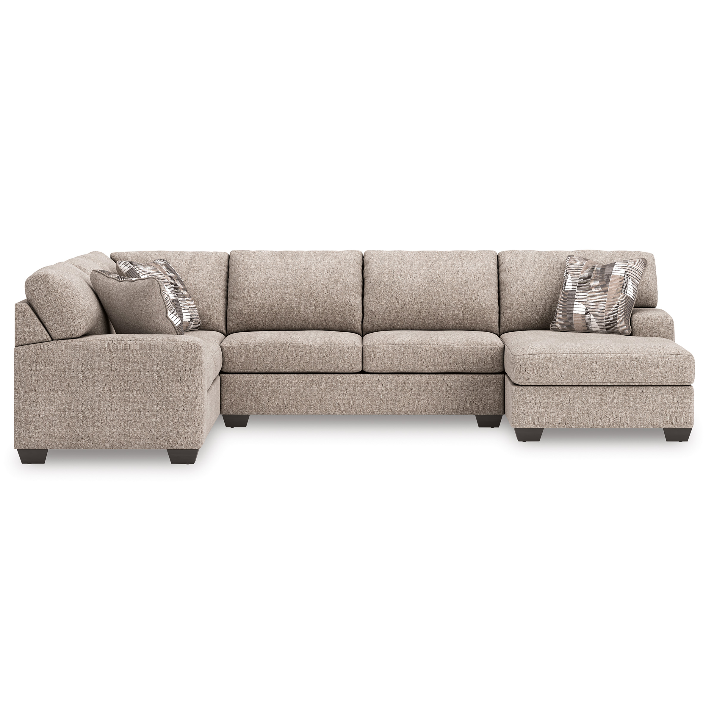 Newellen Fabric 3-Piece Sectional Sofa w/Right Chaise