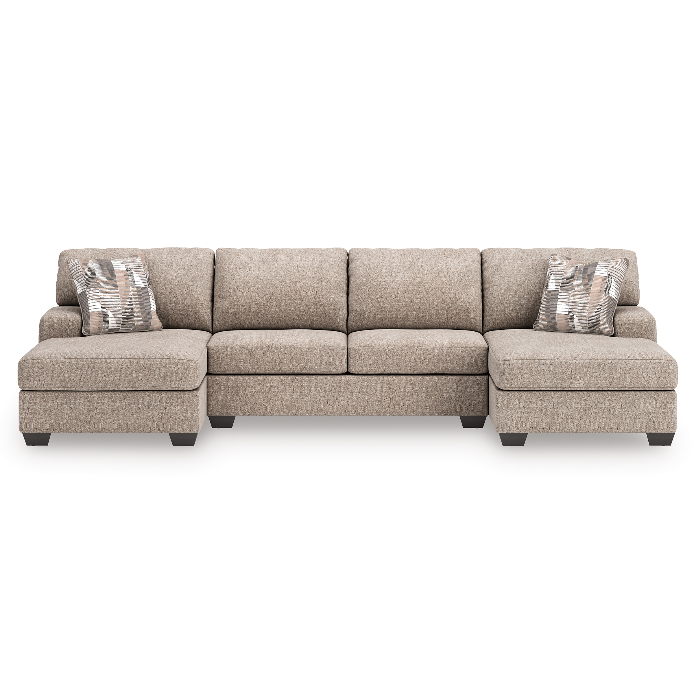 Newellen Fabric 3-Piece Sectional Sofa w/Double Chaise