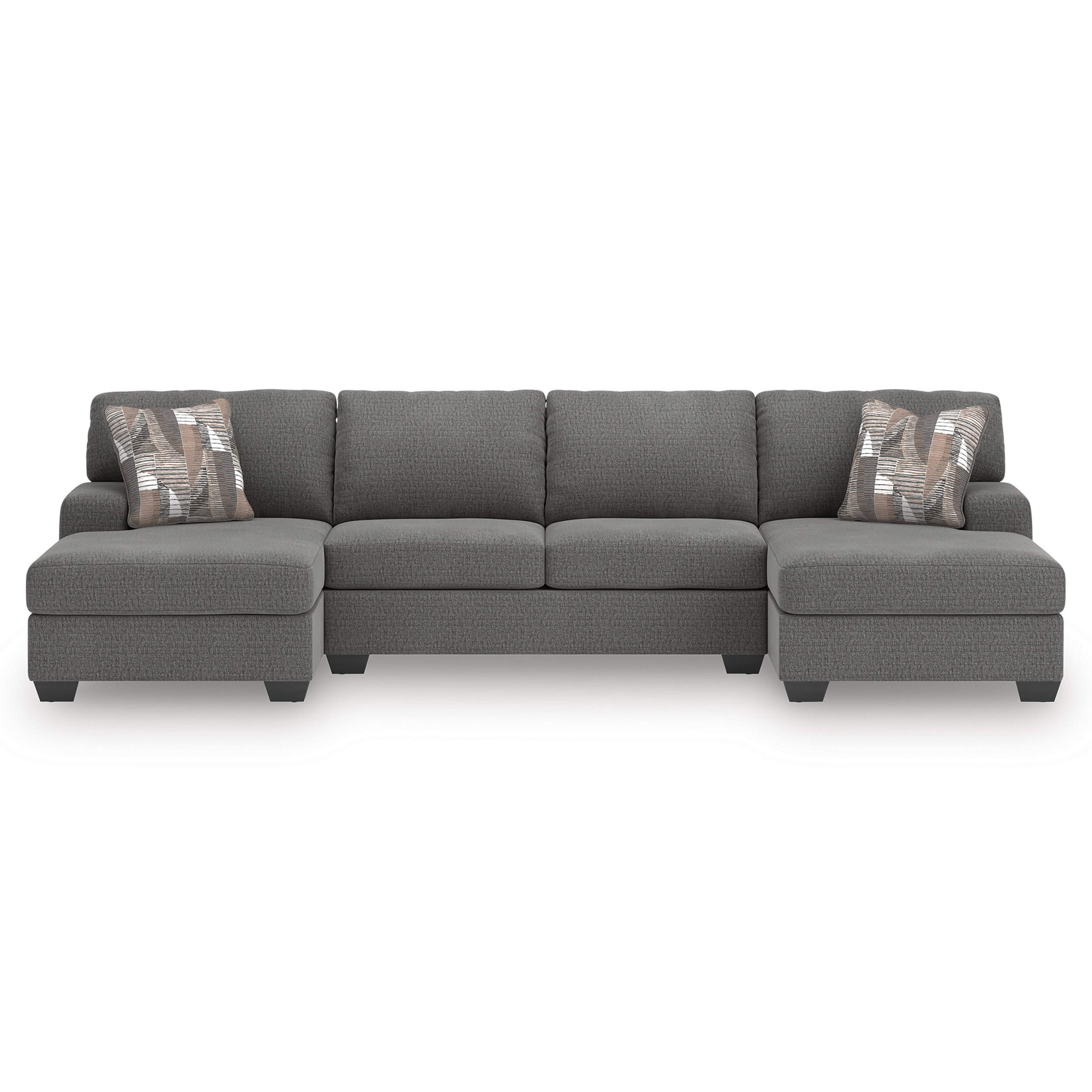 Newellen Fabric 3-Piece Sectional Sofa w/Double Chaise