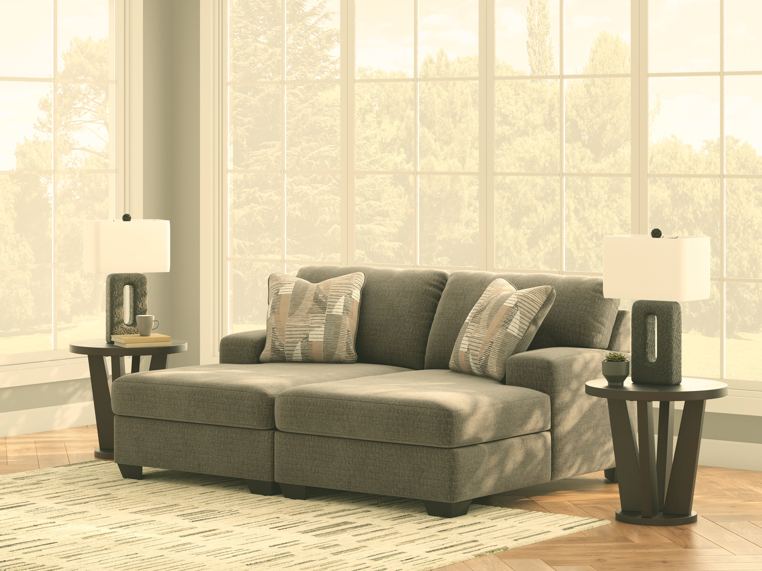 Newellen Fabric 2-Piece Super Chaise