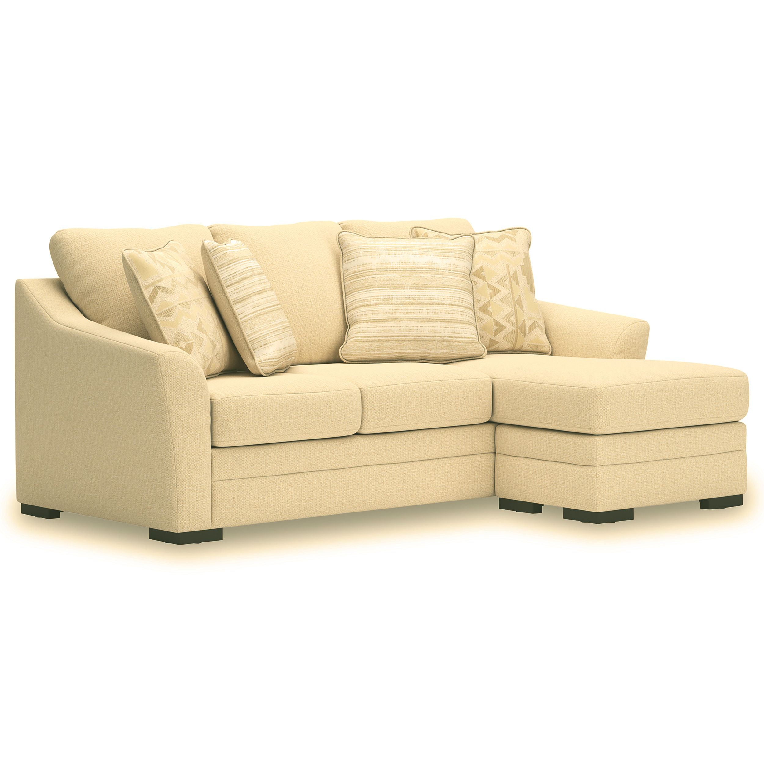 Lango Fabric L-Shaped Sectional Sofa w/Right Arm Chaise Facing