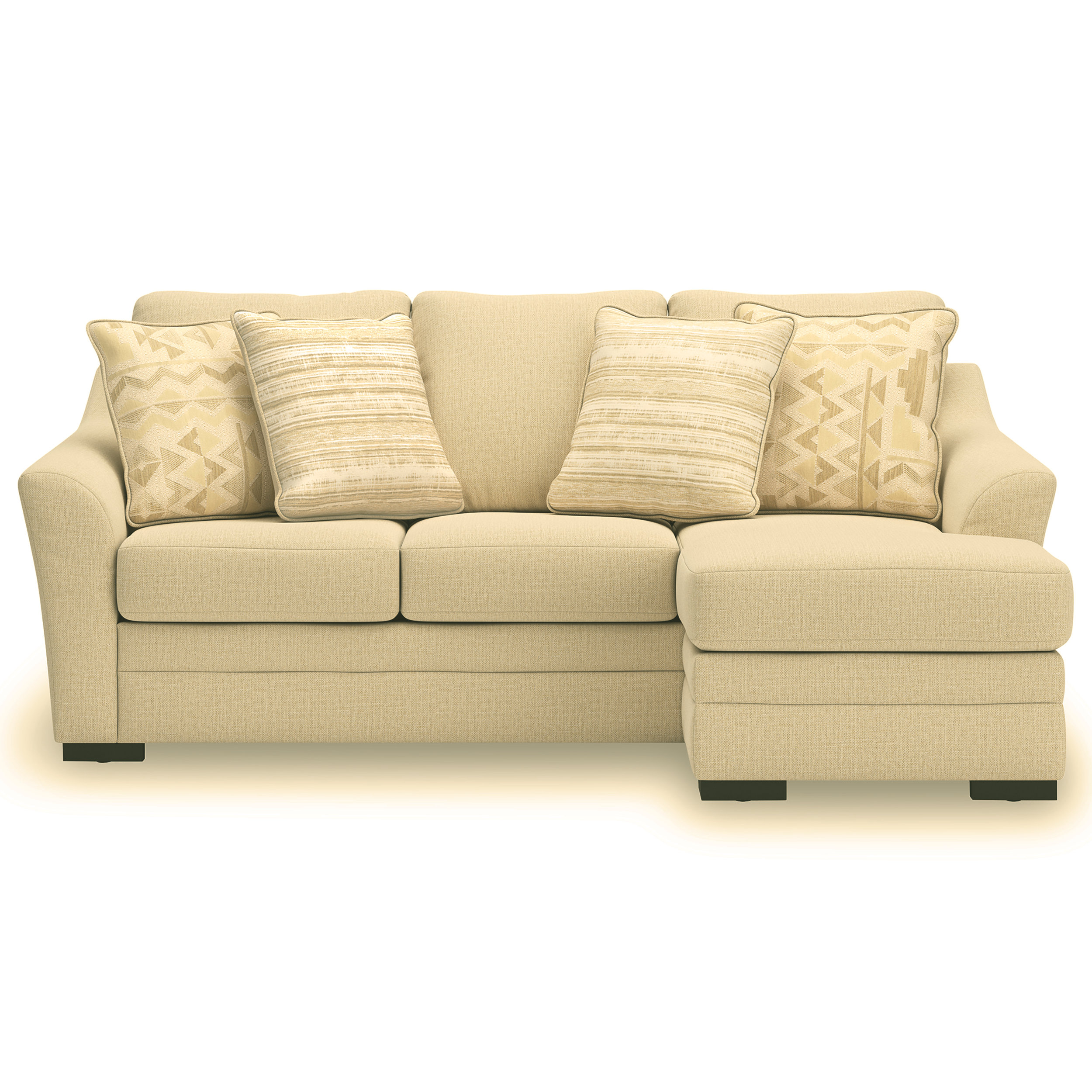 Lango Fabric L-Shaped Sectional Sofa w/Right Arm Chaise Facing