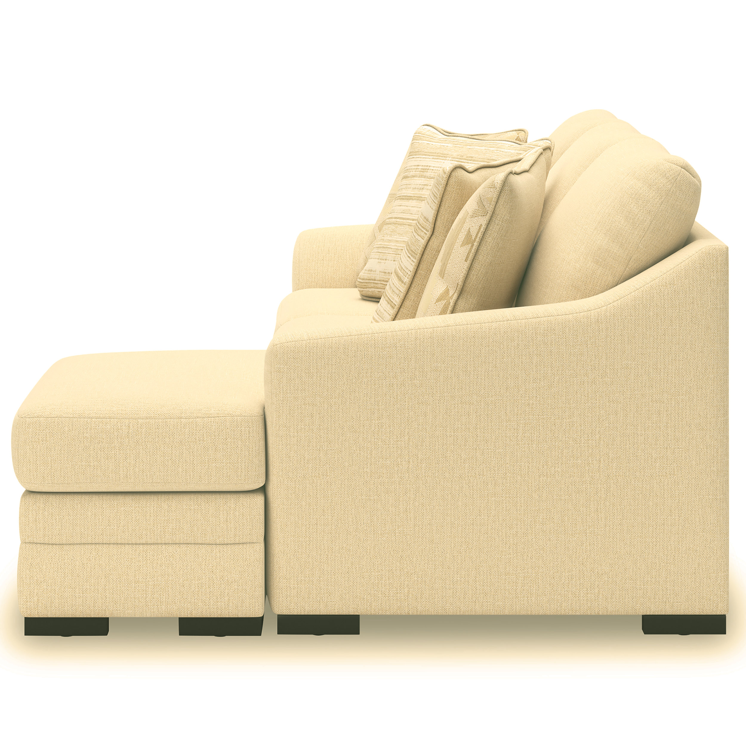 Lango Fabric L-Shaped Sectional Sofa w/Right Arm Chaise Facing