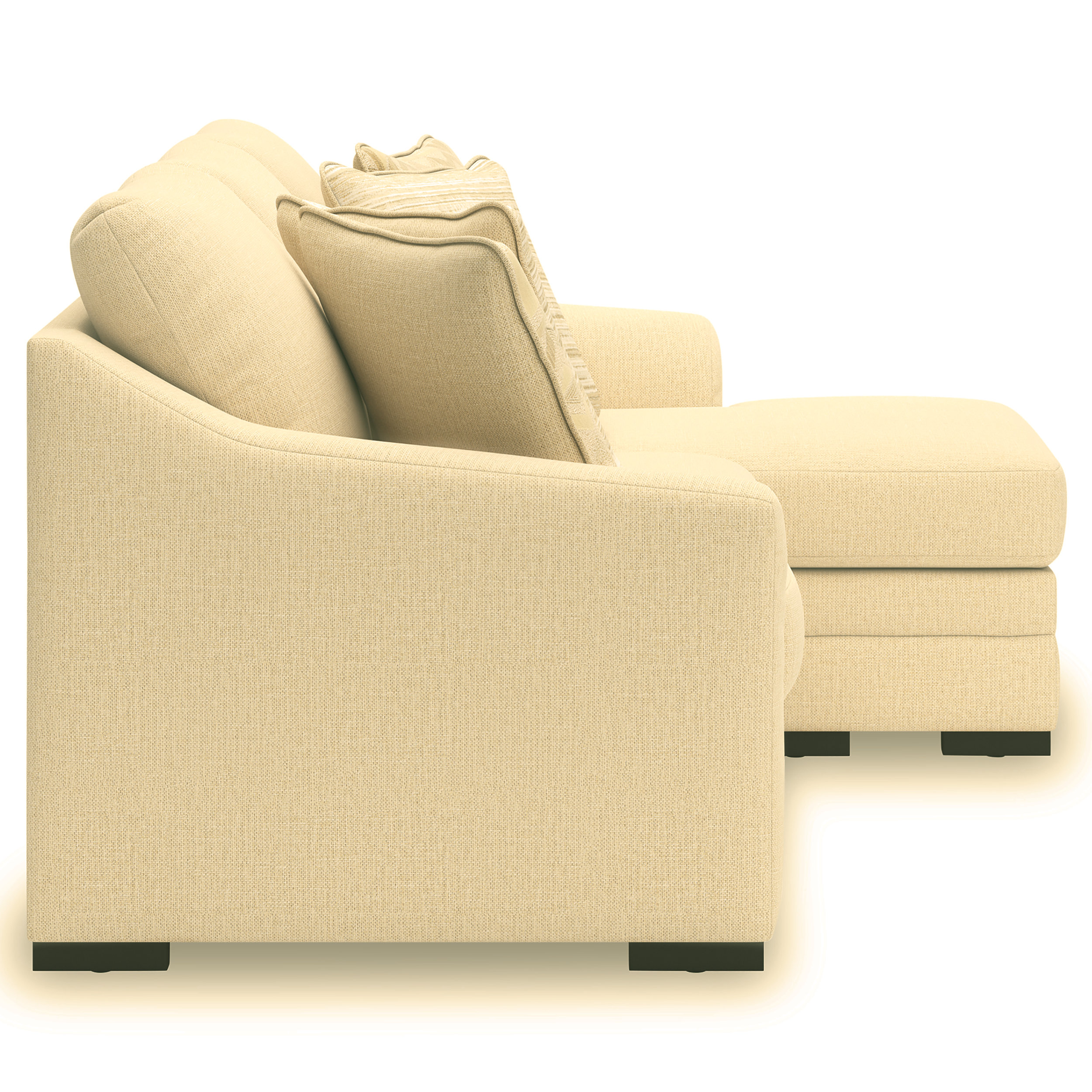 Lango Fabric L-Shaped Sectional Sofa w/Right Arm Chaise Facing