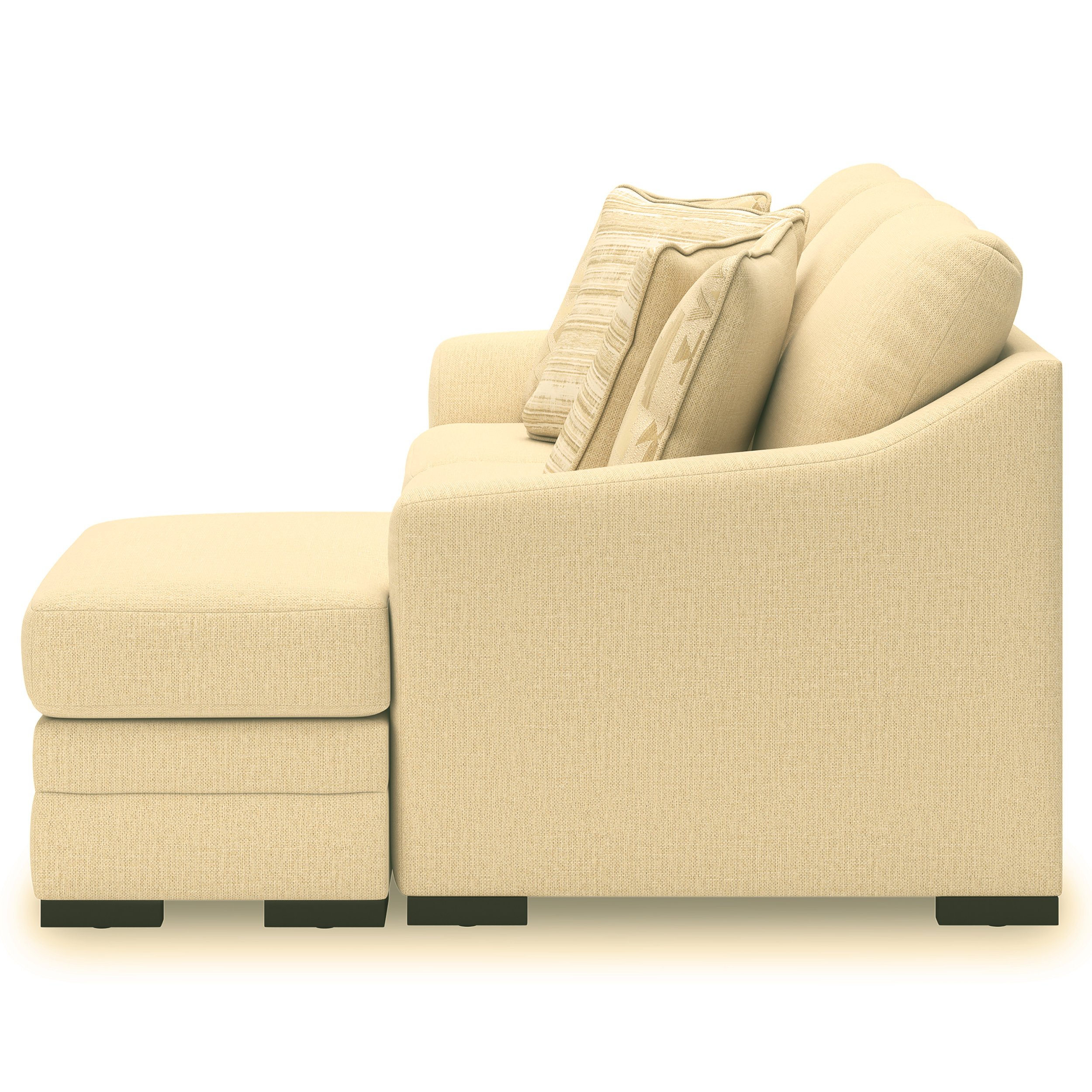 Lango Fabric L-Shaped Sectional Sofa w/Right Hand Chaise Facing & Queen Size Sleeper