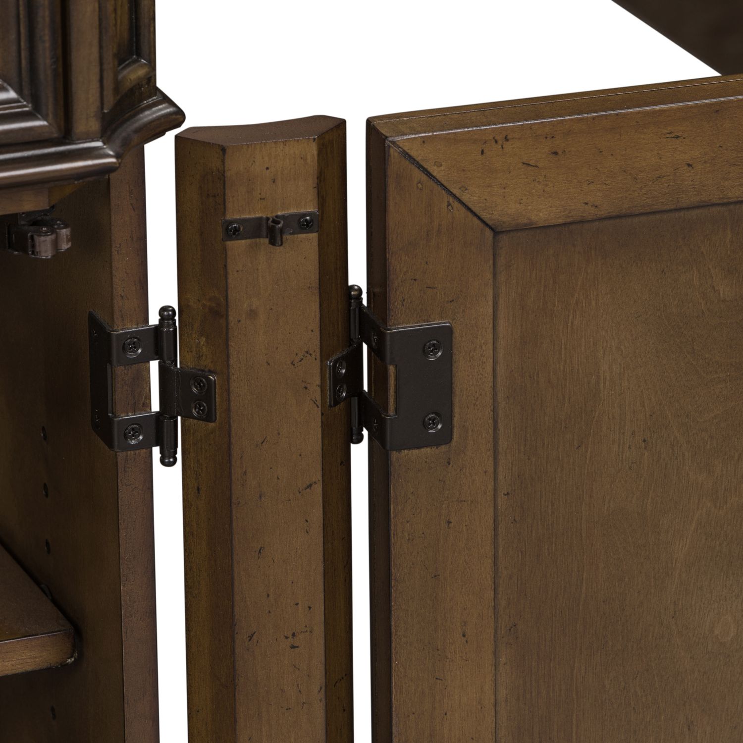 Amelia Wood 6-Drawer 2-Door Jr Executive Credenza Set