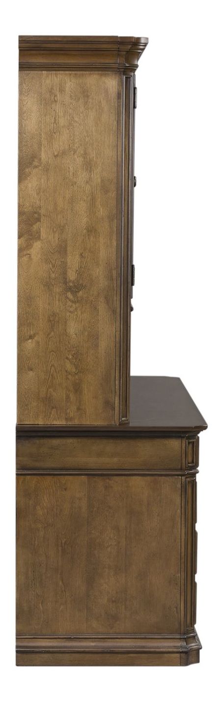 Amelia Wood 6-Drawer 2-Door Jr Executive Credenza Set