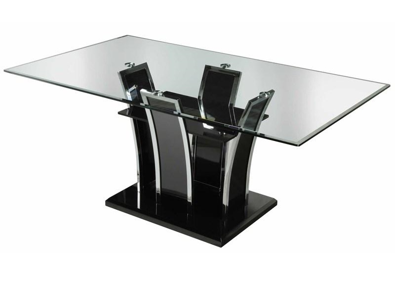 Glenview Glass/Lacquer/Wood Dining Set