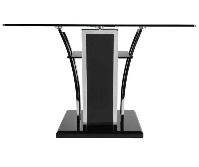 Glenview Glass/Lacquer/Wood Dining Table