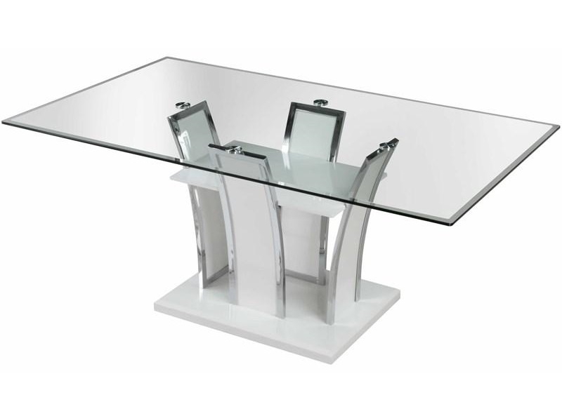 Glenview Glass/Lacquer/Wood Dining Set
