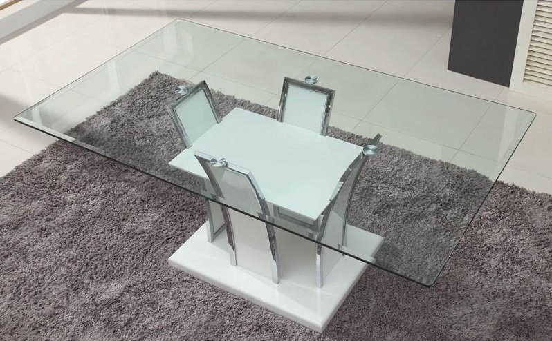 Glenview Glass/Lacquer/Wood Dining Set