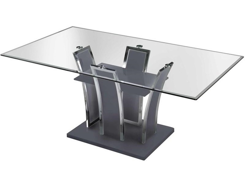 Glenview Glass/Lacquer/Wood Dining Set