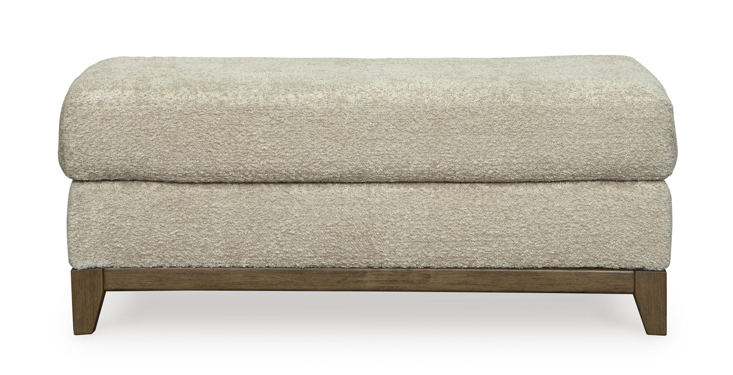Rawcliffe 40" Square Oversized Accent Ottoman - Parchment Cream Textured Polyester