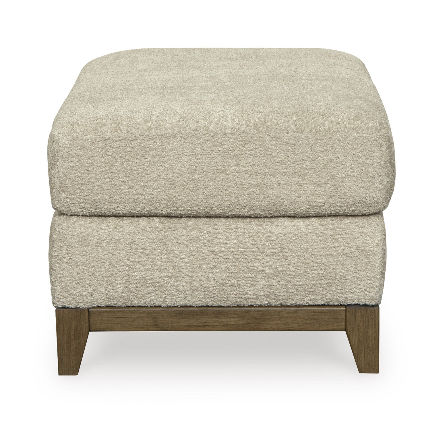 Rawcliffe 40" Square Oversized Accent Ottoman - Parchment Cream Textured Polyester