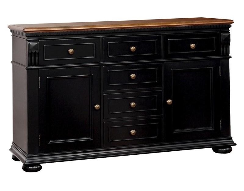 Sabrina Wood Server w/2 Doors & 5 Drawers