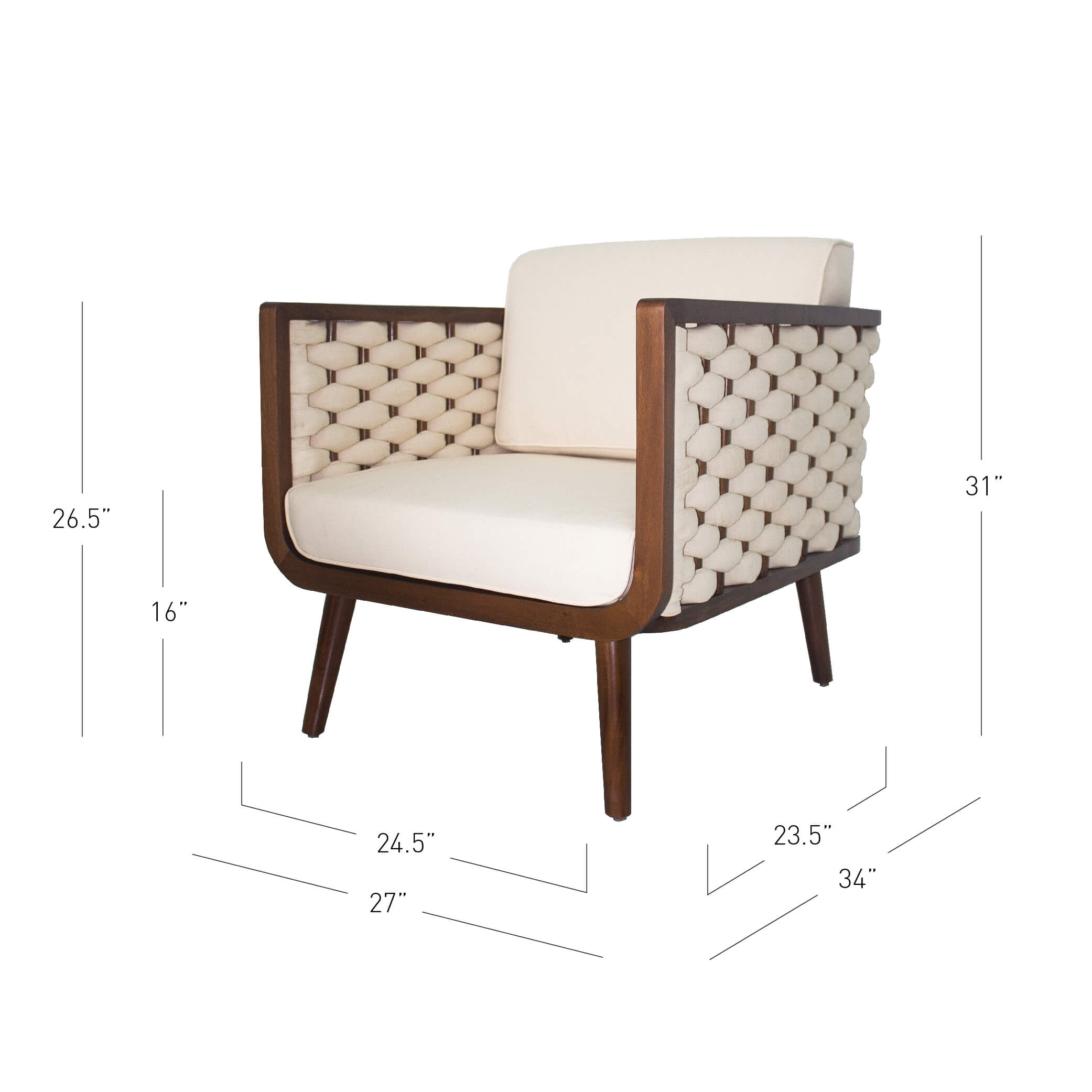 Geneve Fabric Arm Chair
